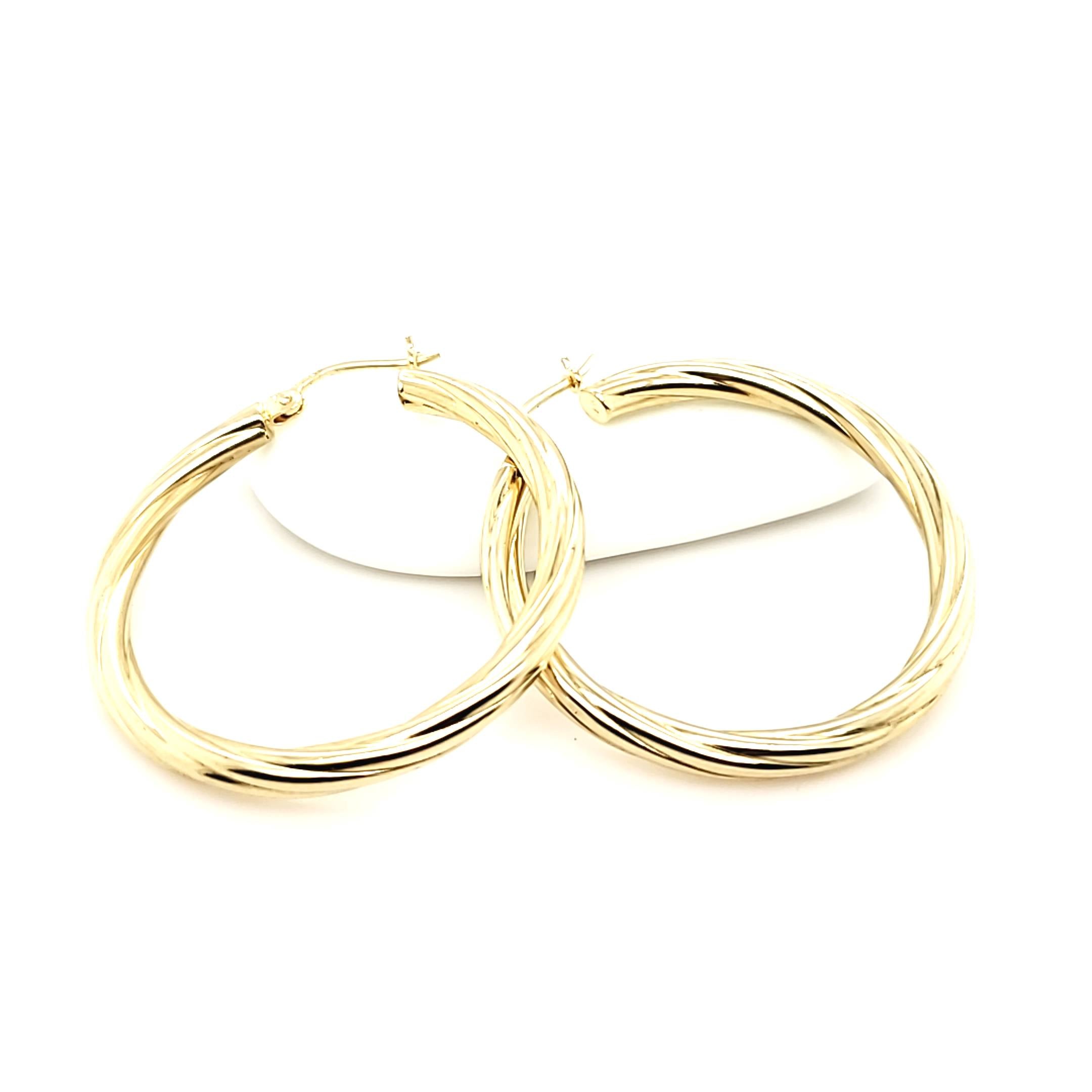 Creolen Ohrringe Gelbgold 585 14kt