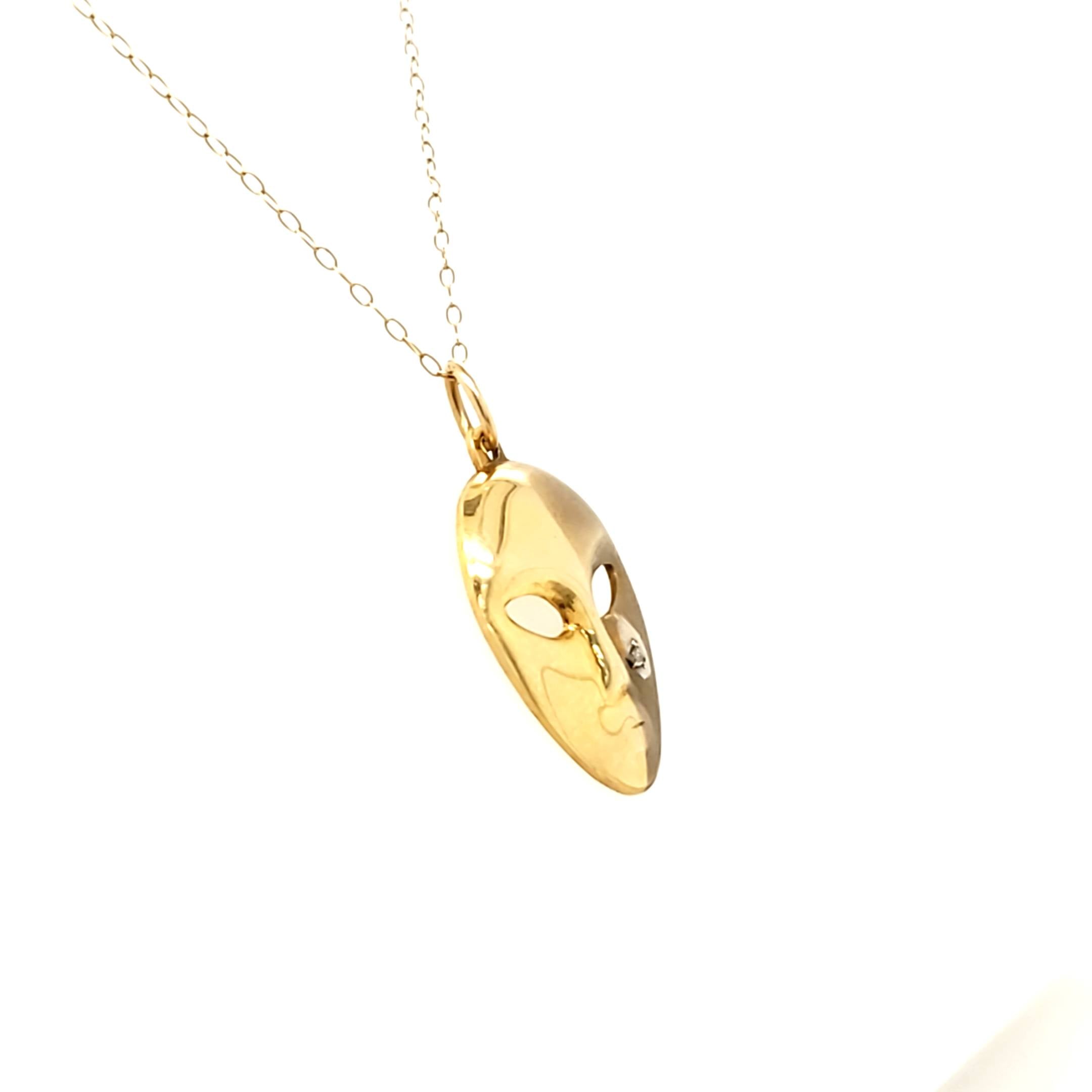 Halskette Gelbgold 585 mit Anhänger ca. 49cm