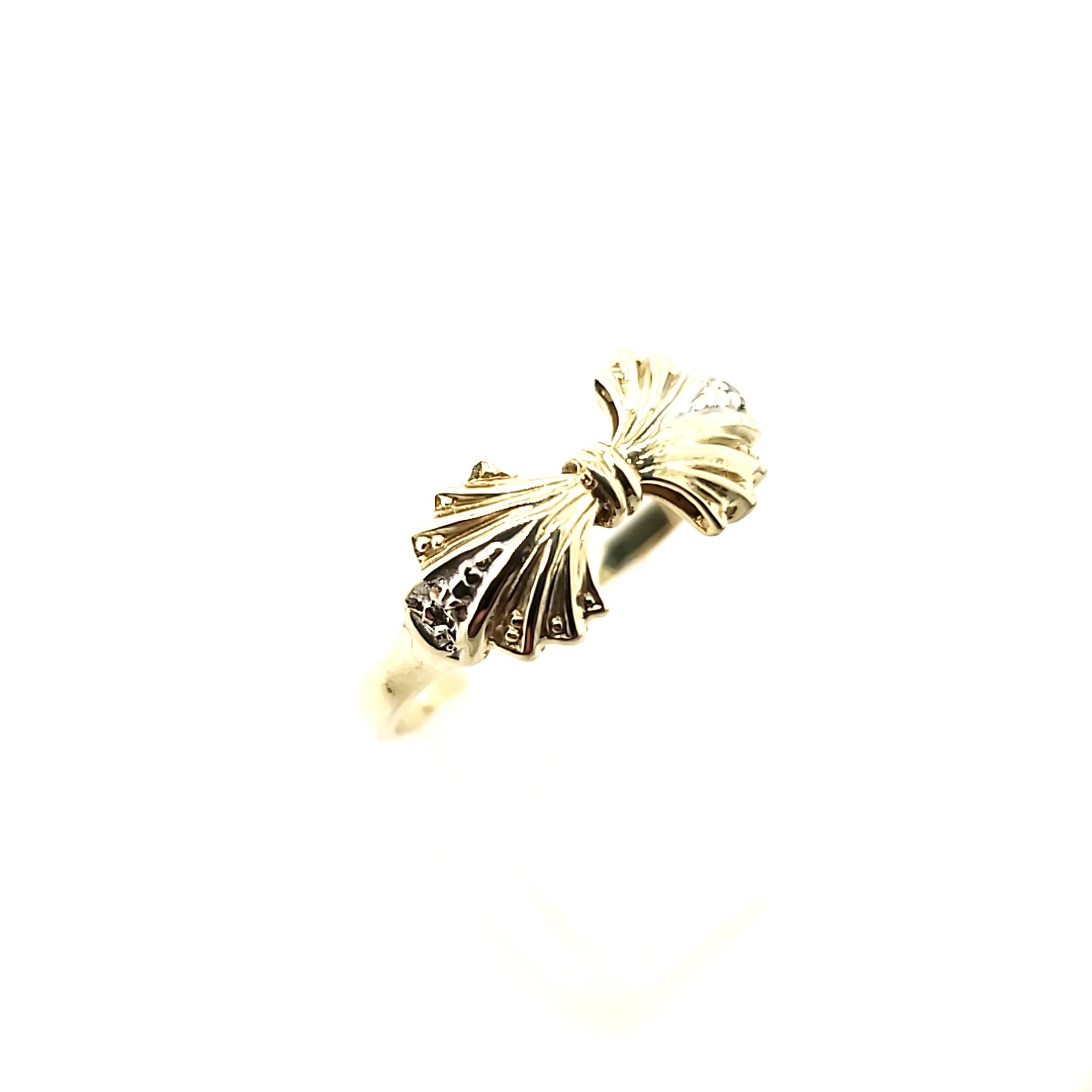 Ring Gelbweißgold 333 2 Diamanten je ca. 0,01ct Größe 55