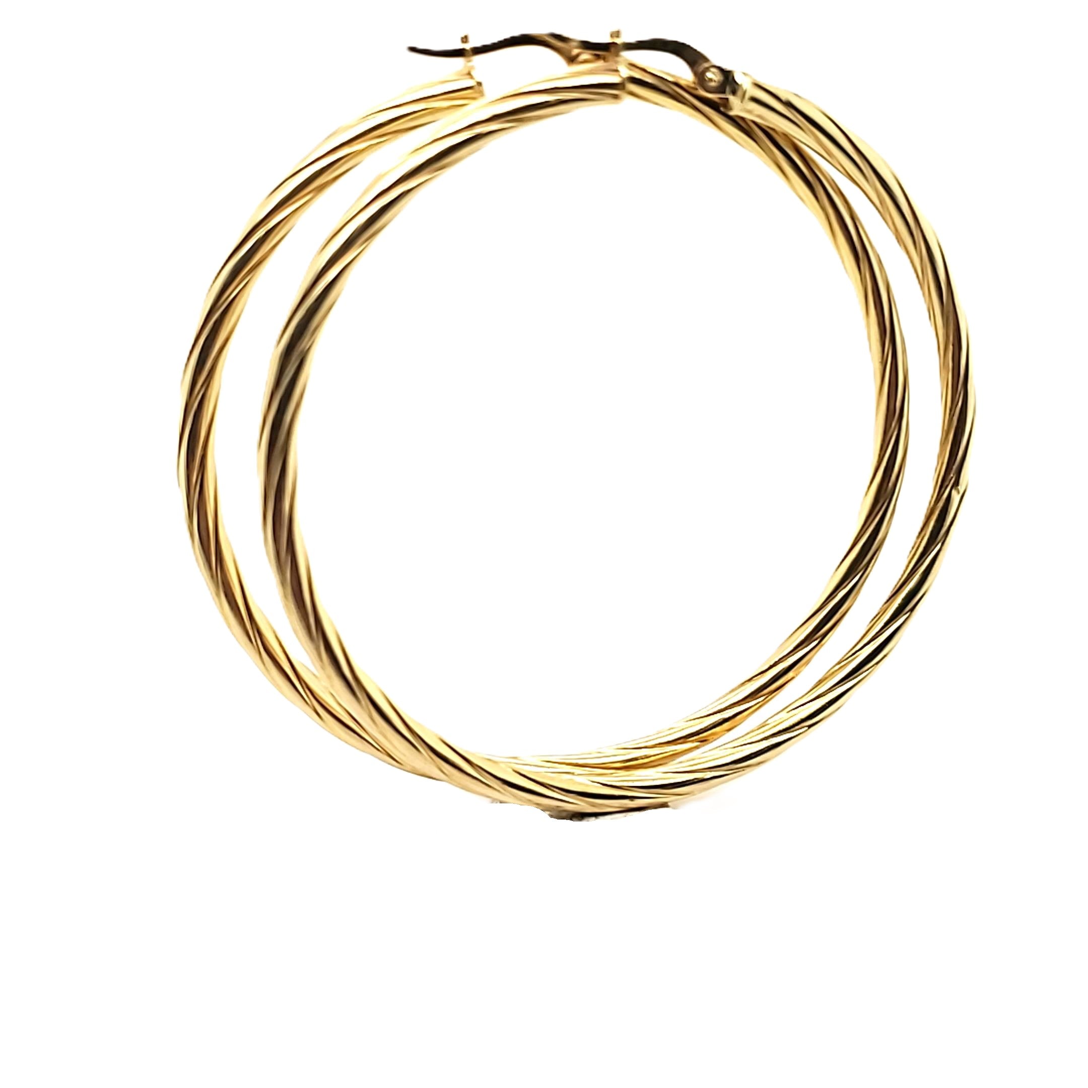 Ohrringe Creolen 585 Gelbgold