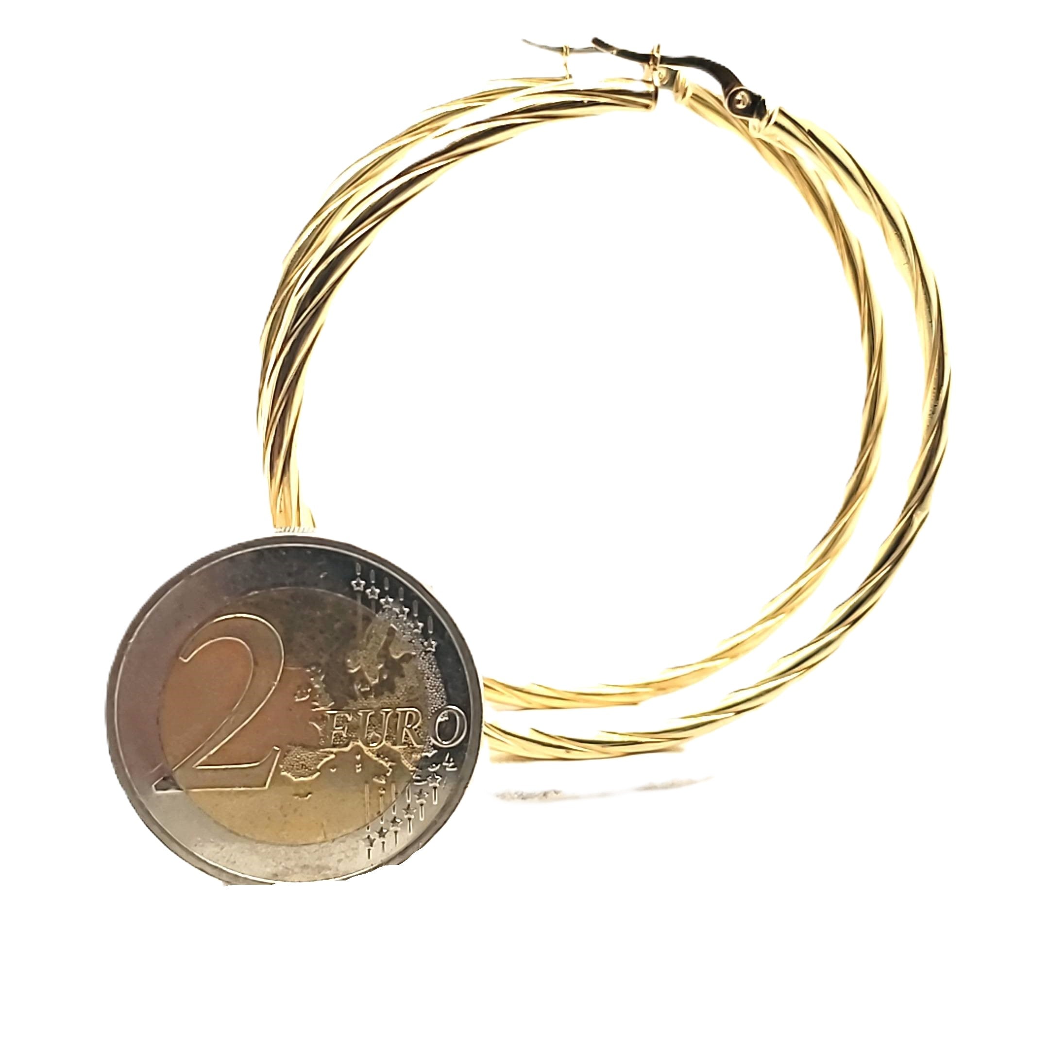 Ohrringe Creolen 585 Gelbgold