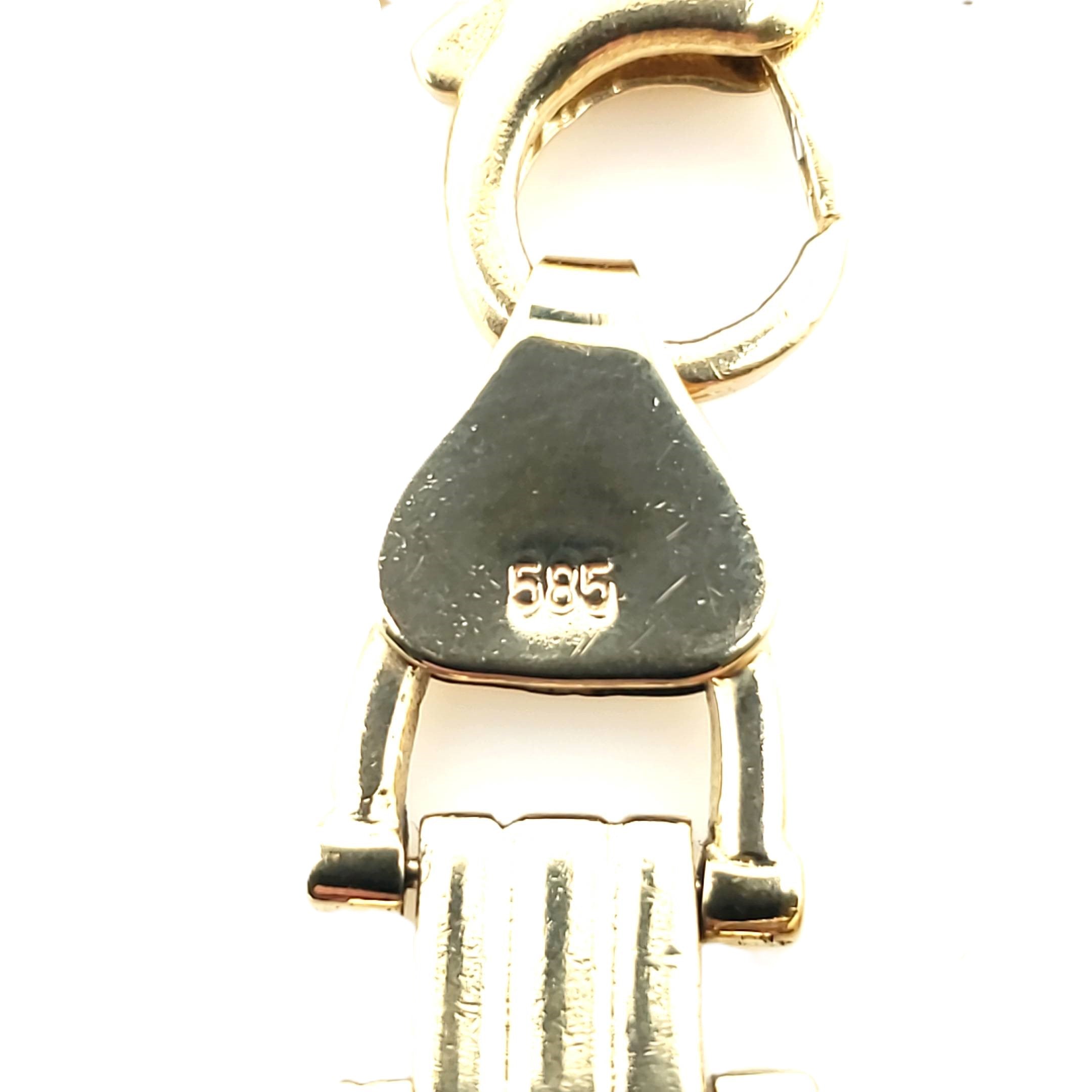 Plattensteigbügel Armband Gelbgold 585 Länge 23cm