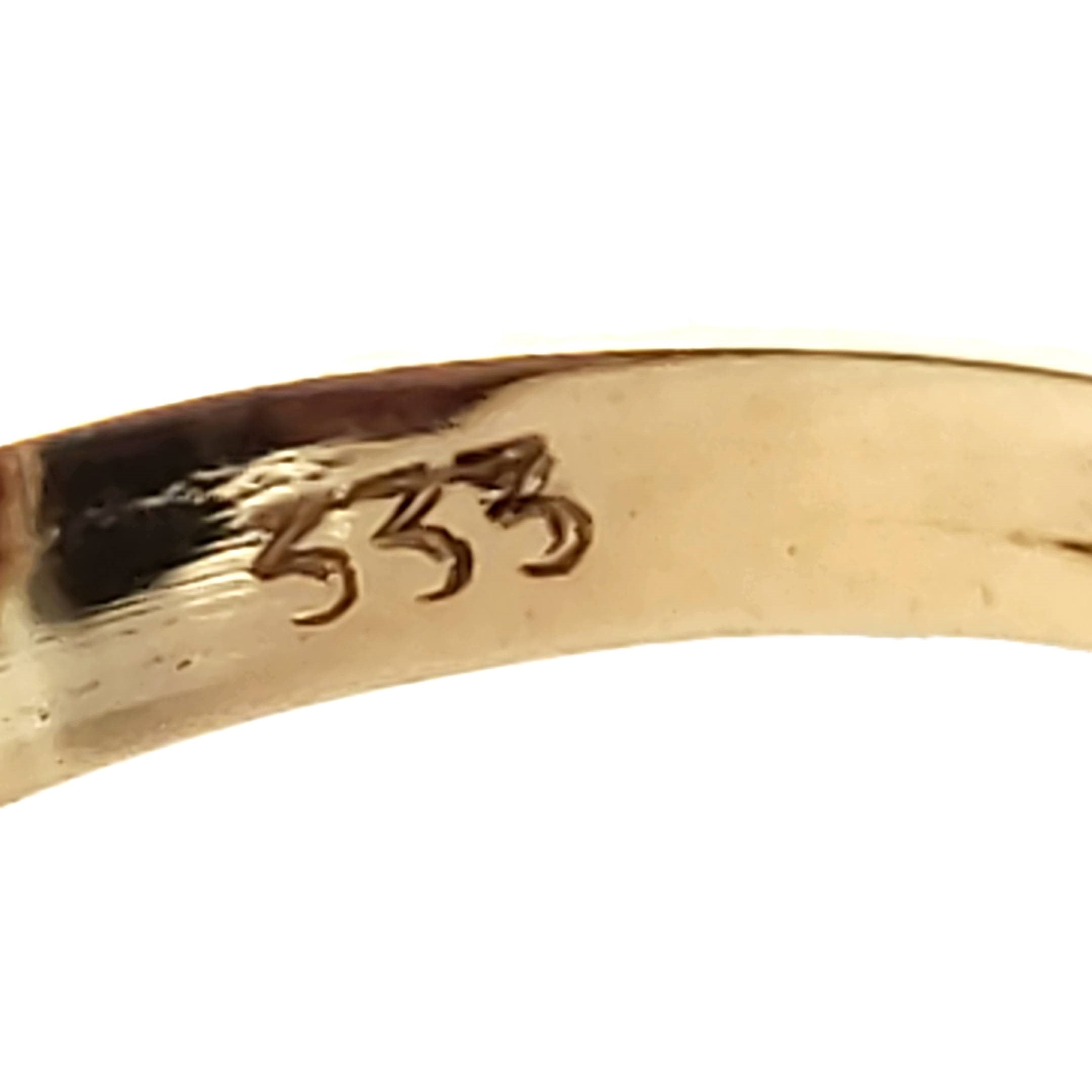 Ring Gelbgold 333 1 Bernstein Größe 57