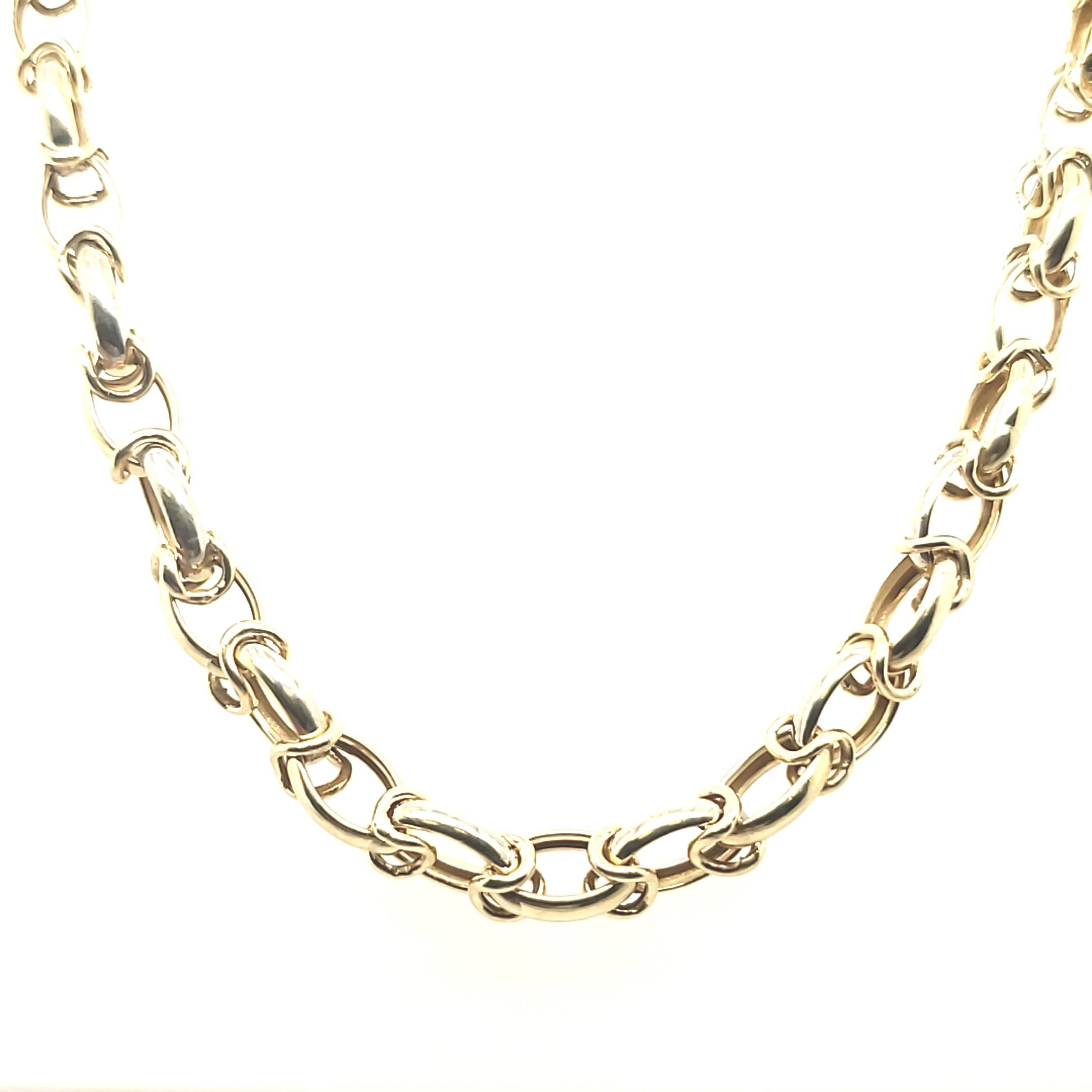 Ankerkette Gelb Weißgold 585 ca. 50cm