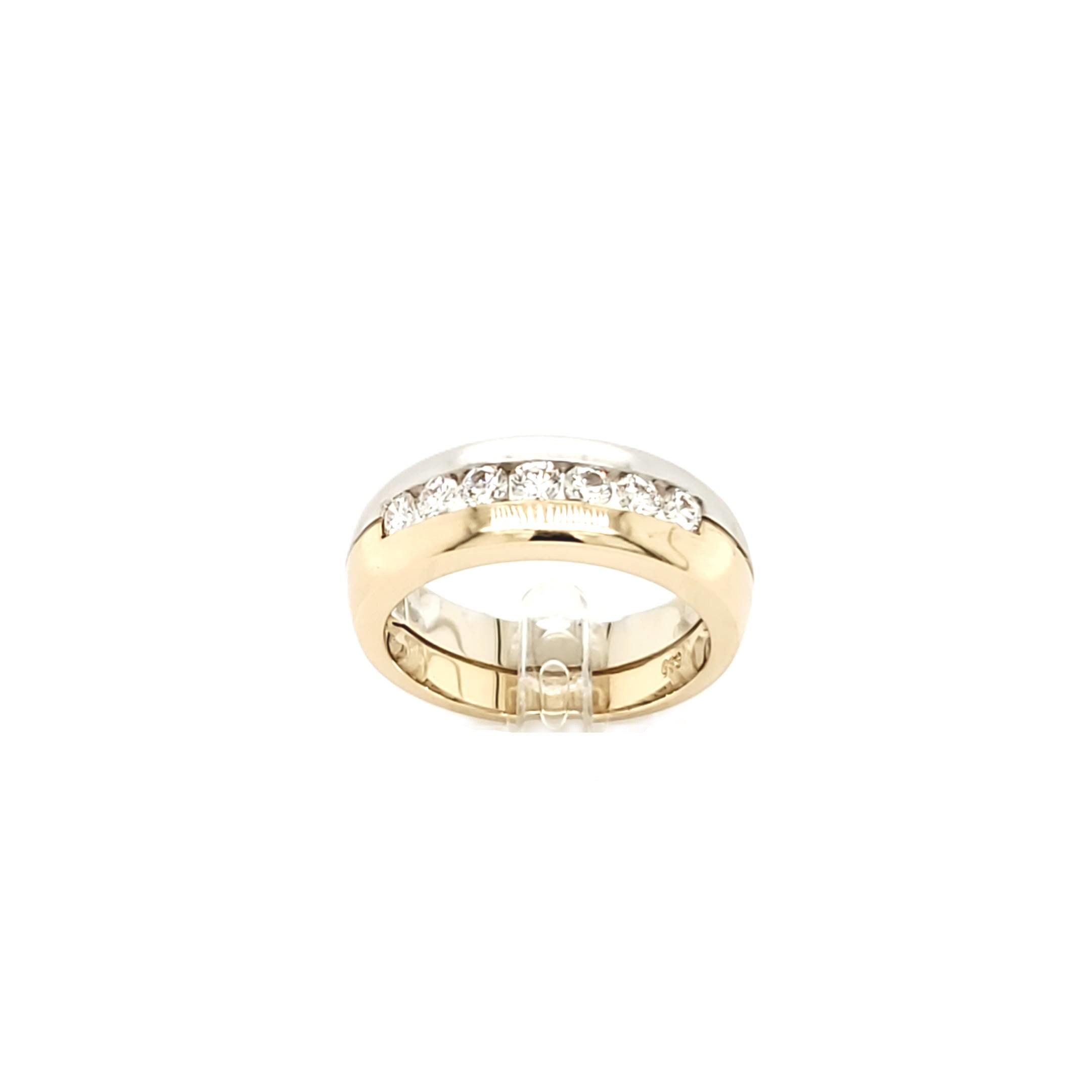 Ring Gelbgold Weißgold 585 Gr.55/56