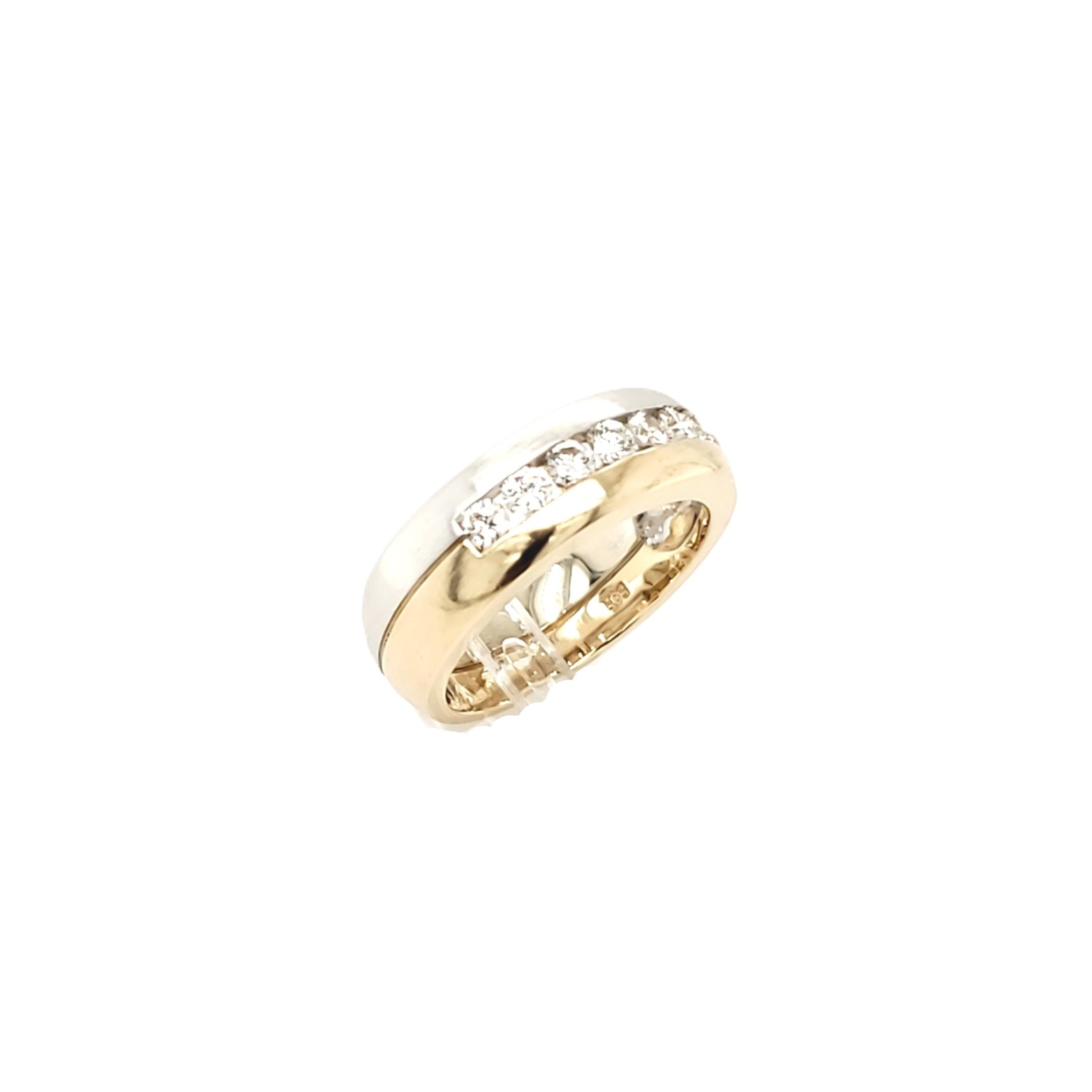 Ring Gelbgold Weißgold 585 Gr.55/56
