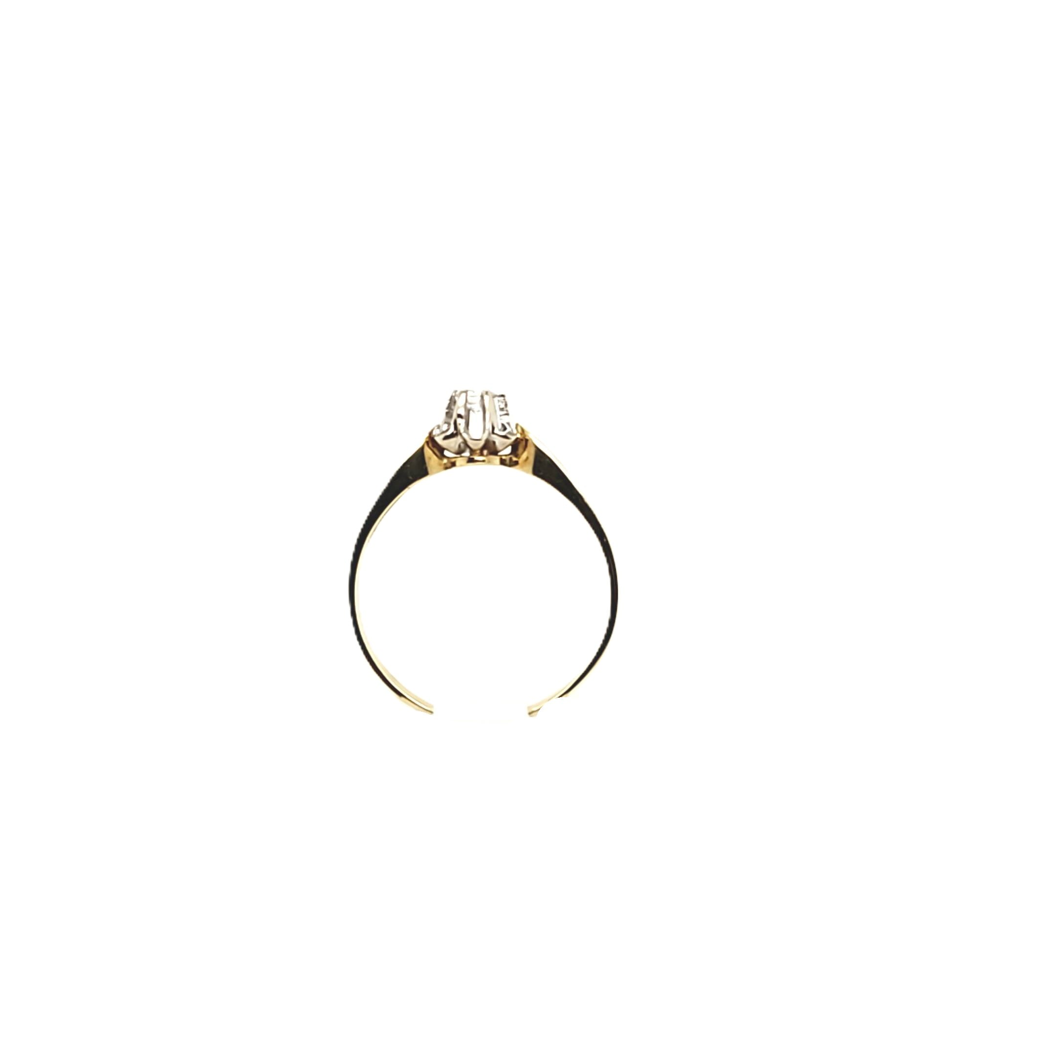 Ring Gelb/Weißgold 585 Brilliant Gr.57