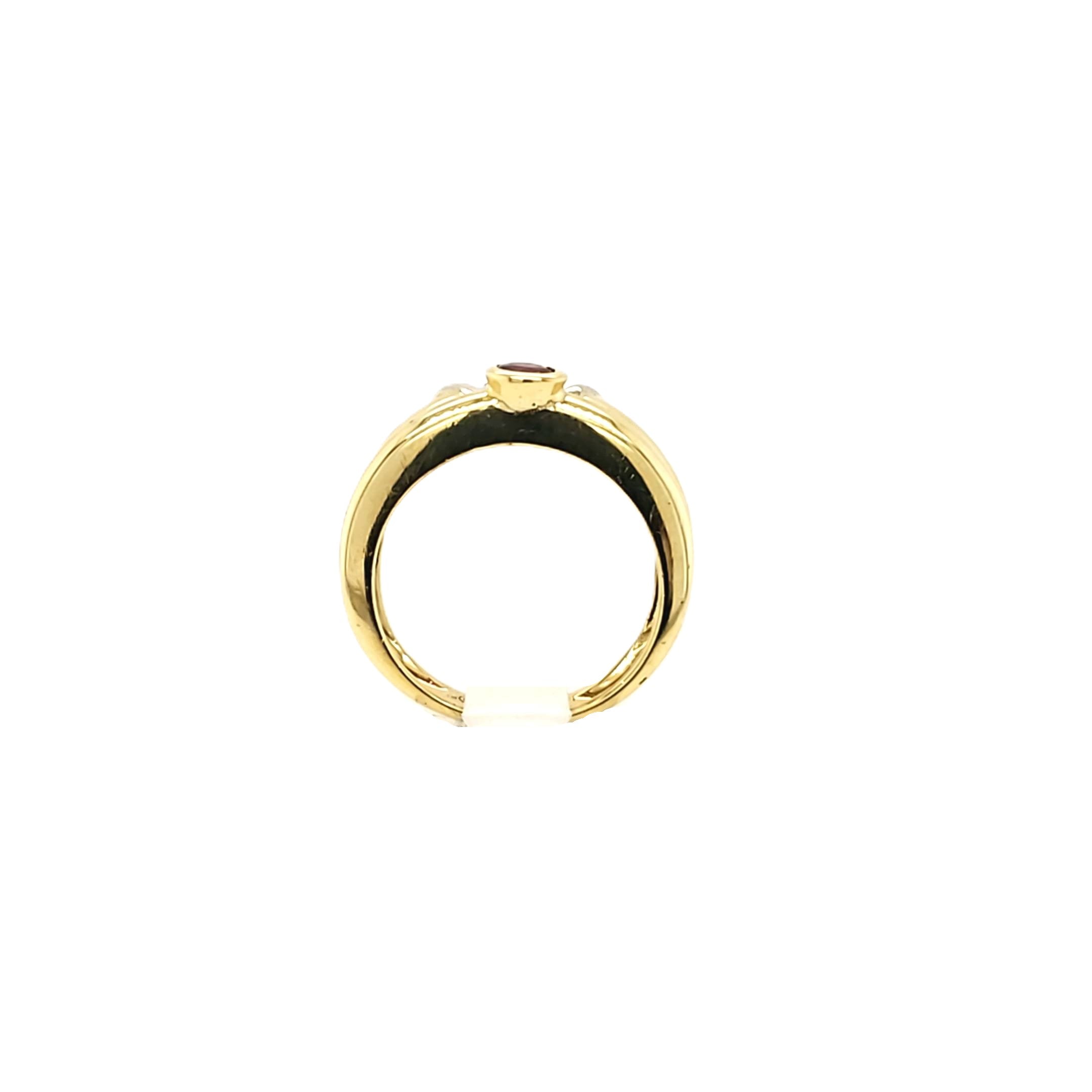 Damenring Gelbgold Weißgold 750 mit Brillanten Gr.55