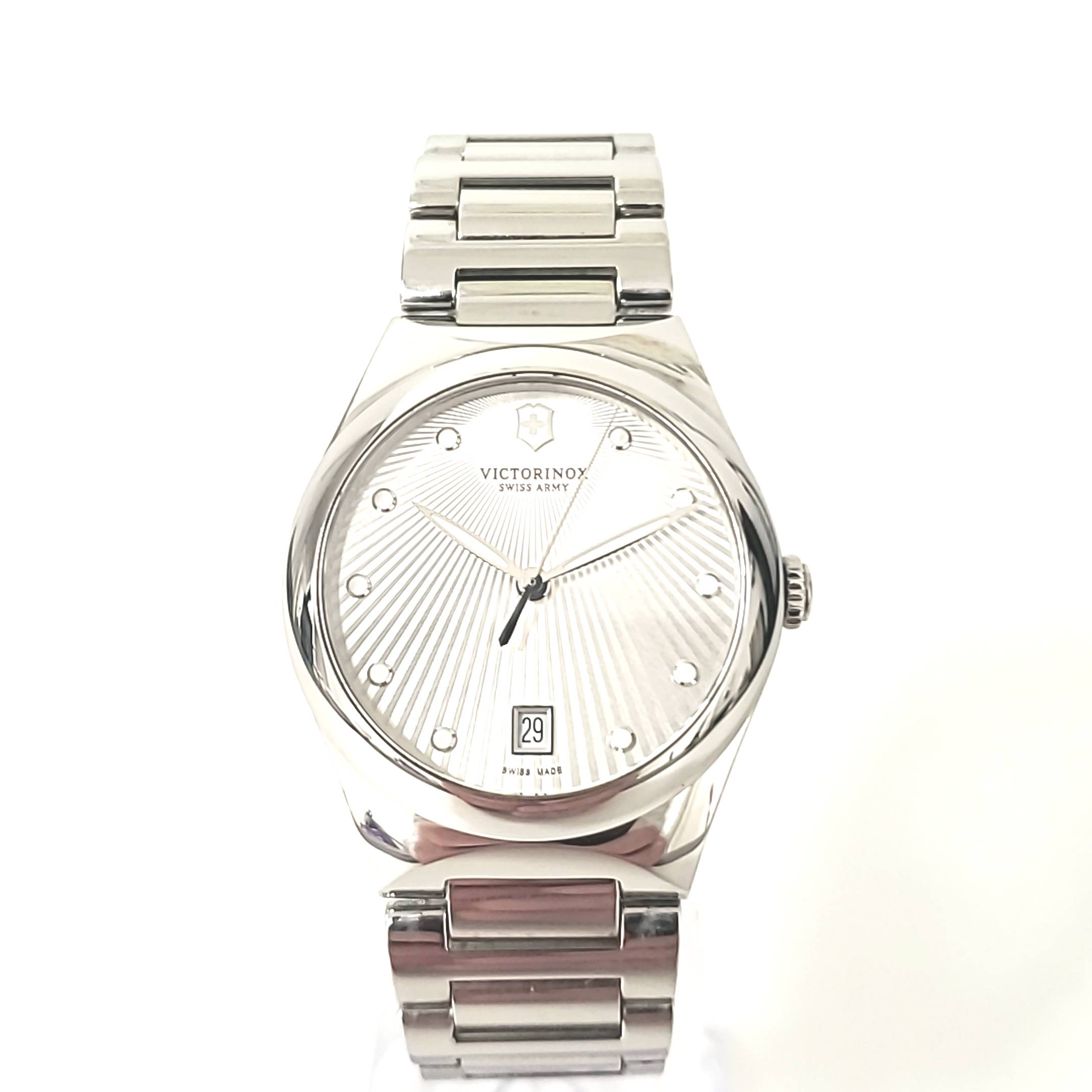 Armband Uhr 32mm Victorinox Referenz 241630 Edelstahl Quarz Neutrale Uhren Box