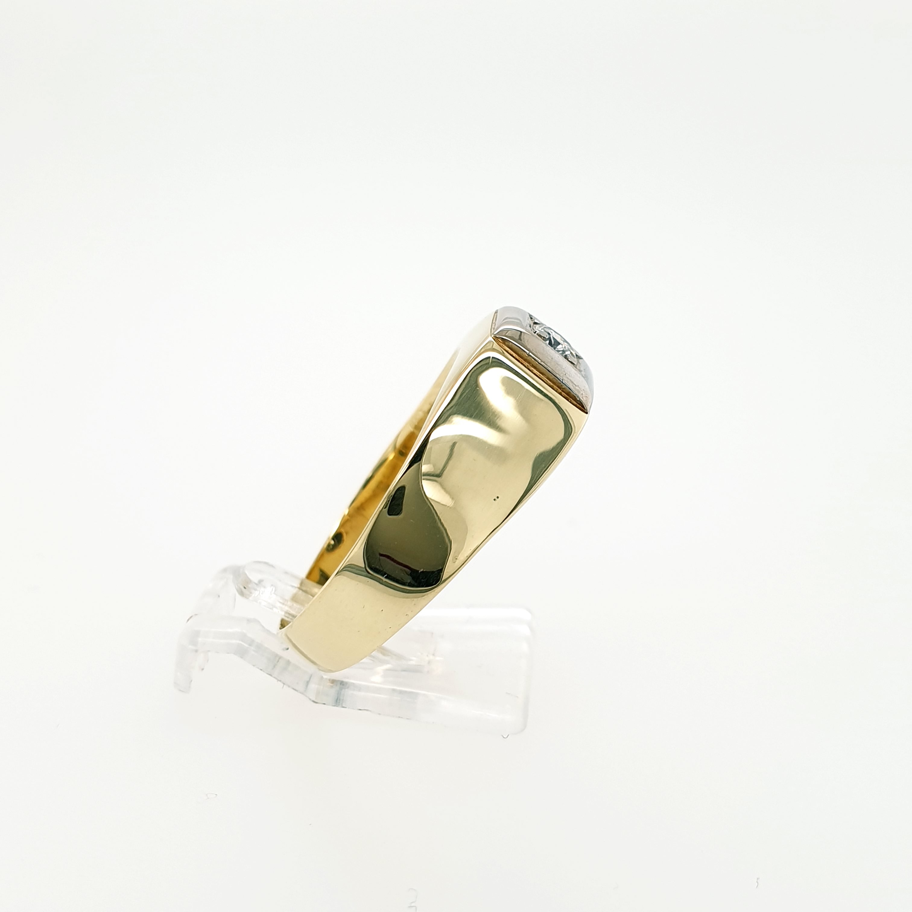 Brillant 0,2ct Solitär Ring 585 Gelbgold 14kt Gr.66/26