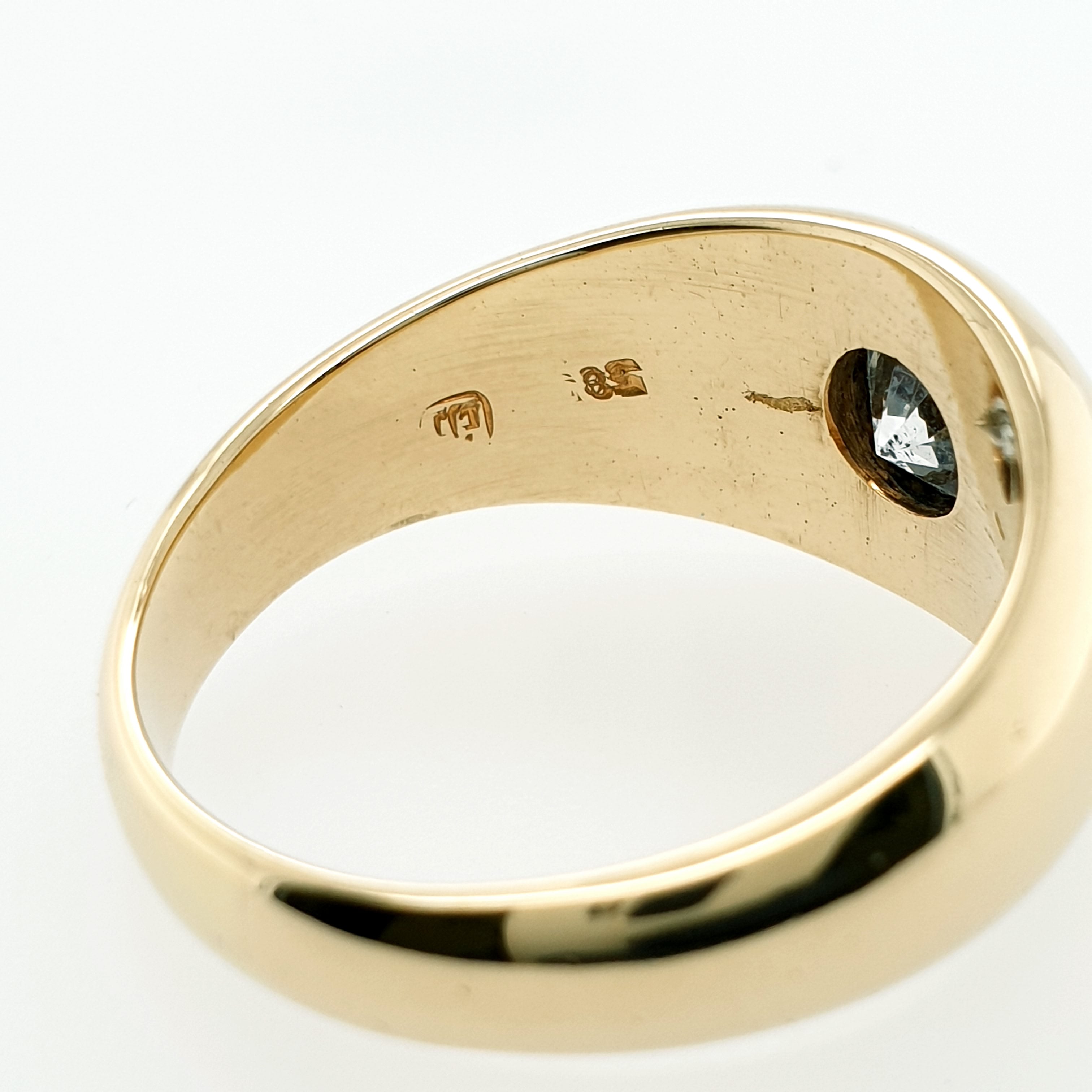 Brillant 1,25ct Solitär Ring 585 Gelbgold 14kt Gr.63/23