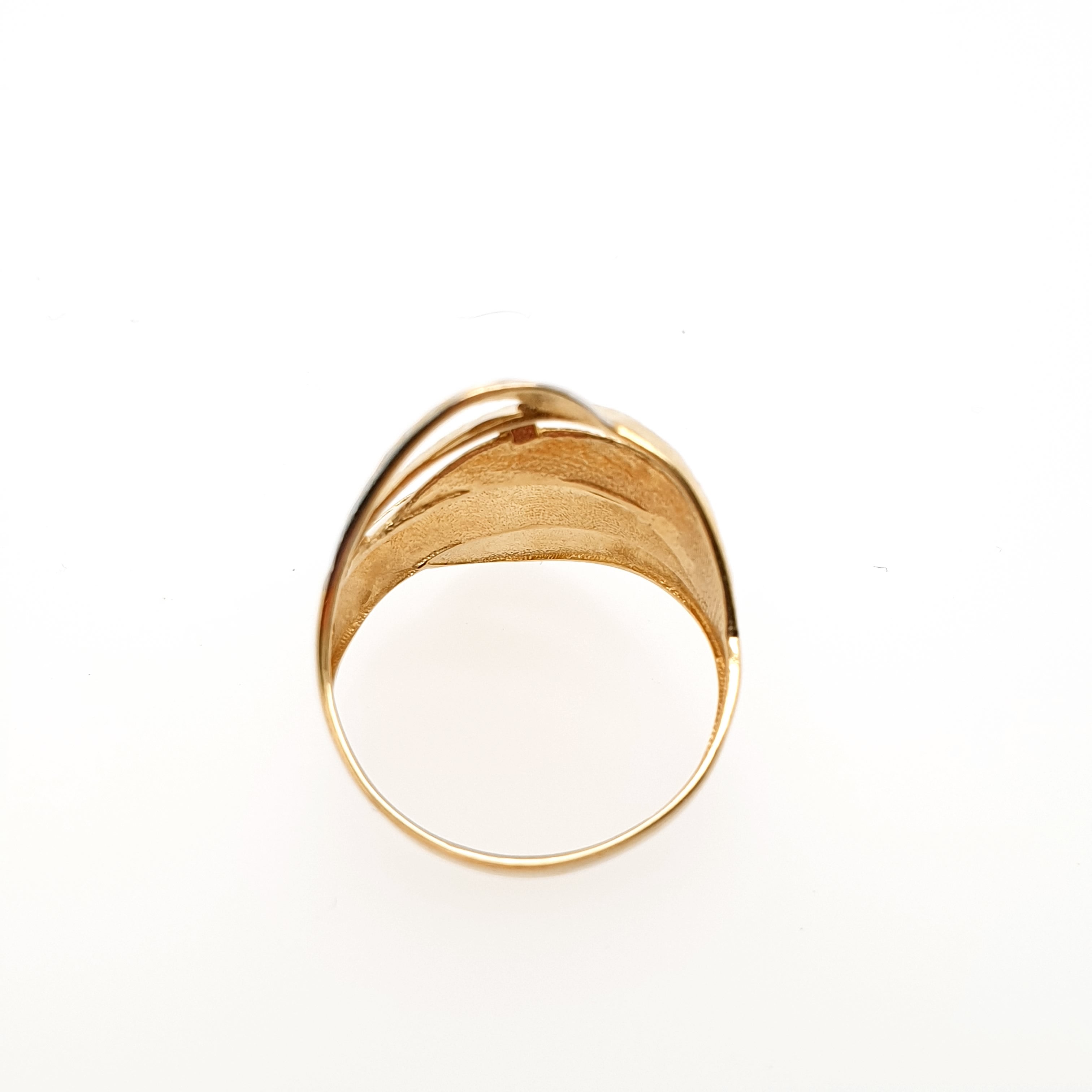 Ring Goldring 585/14kt Gelbgold Weißgold Gr.58