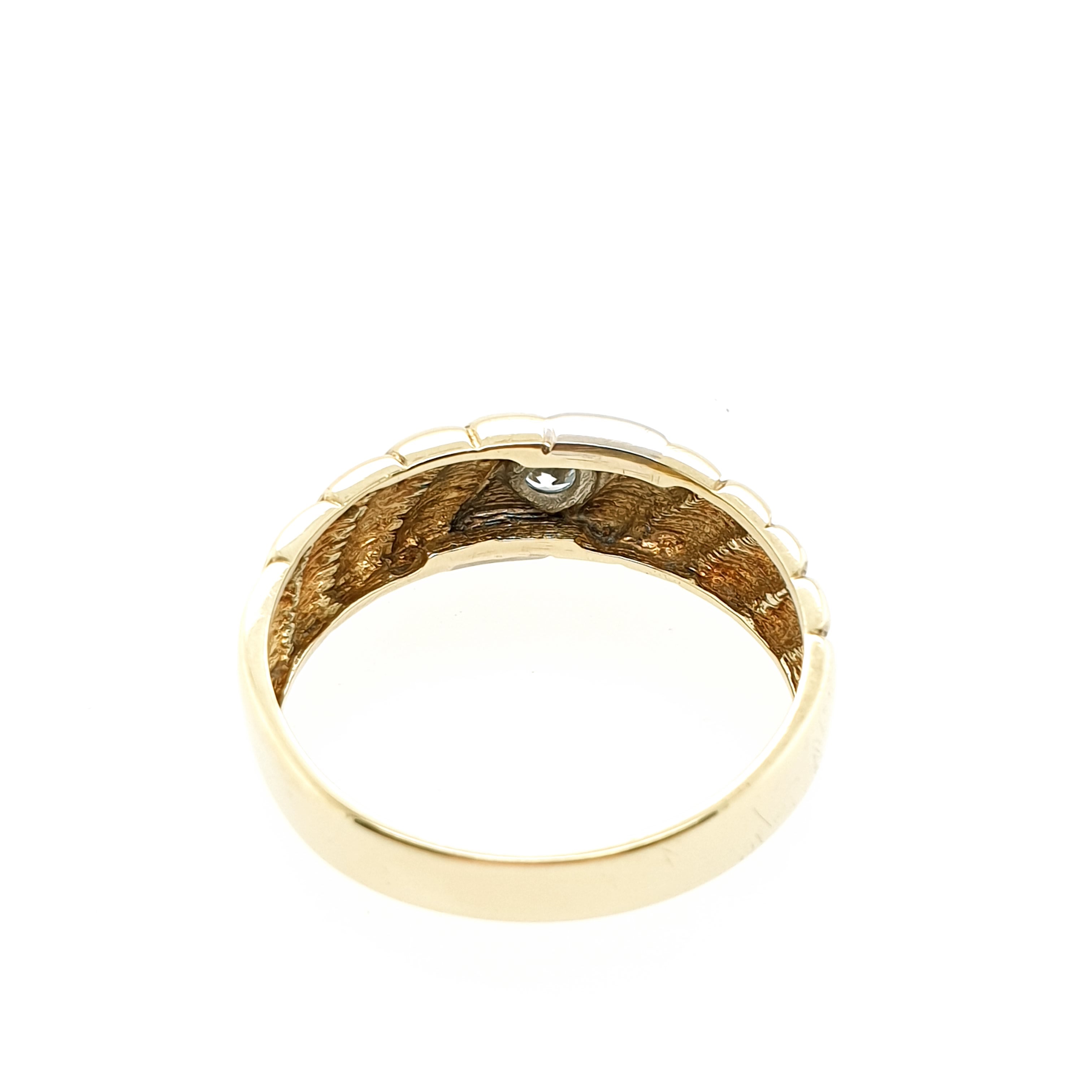 Ring Goldring 333/8kt Gelbgold Weißgold Gr.67