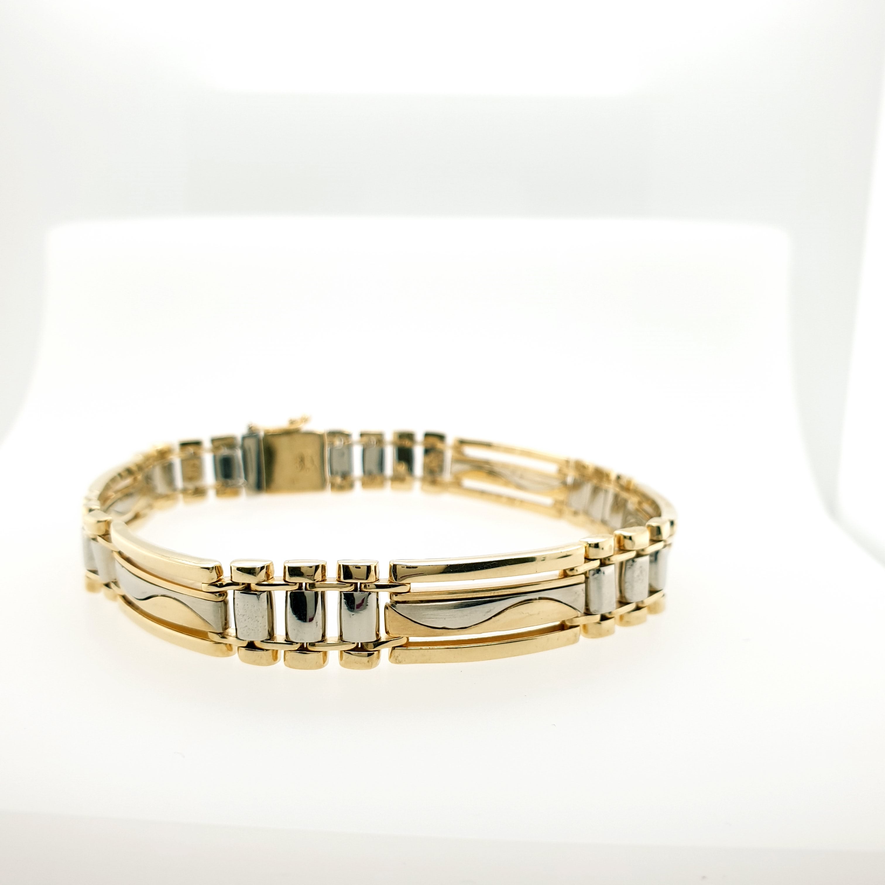 Armband 585 14kt Gold Bicolor L: 22,5 cm