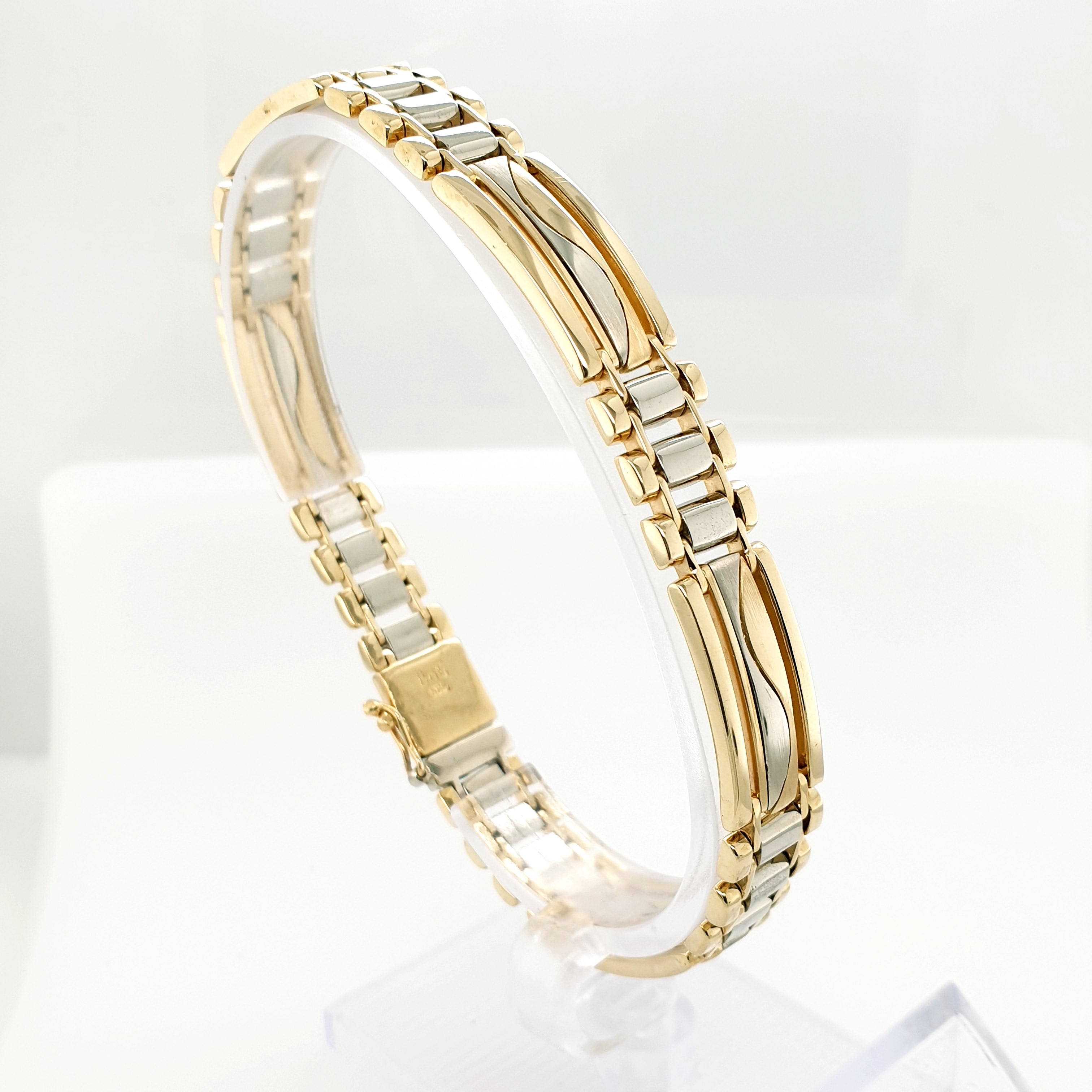 Armband 585 14kt Gold Bicolor L: 22,5 cm