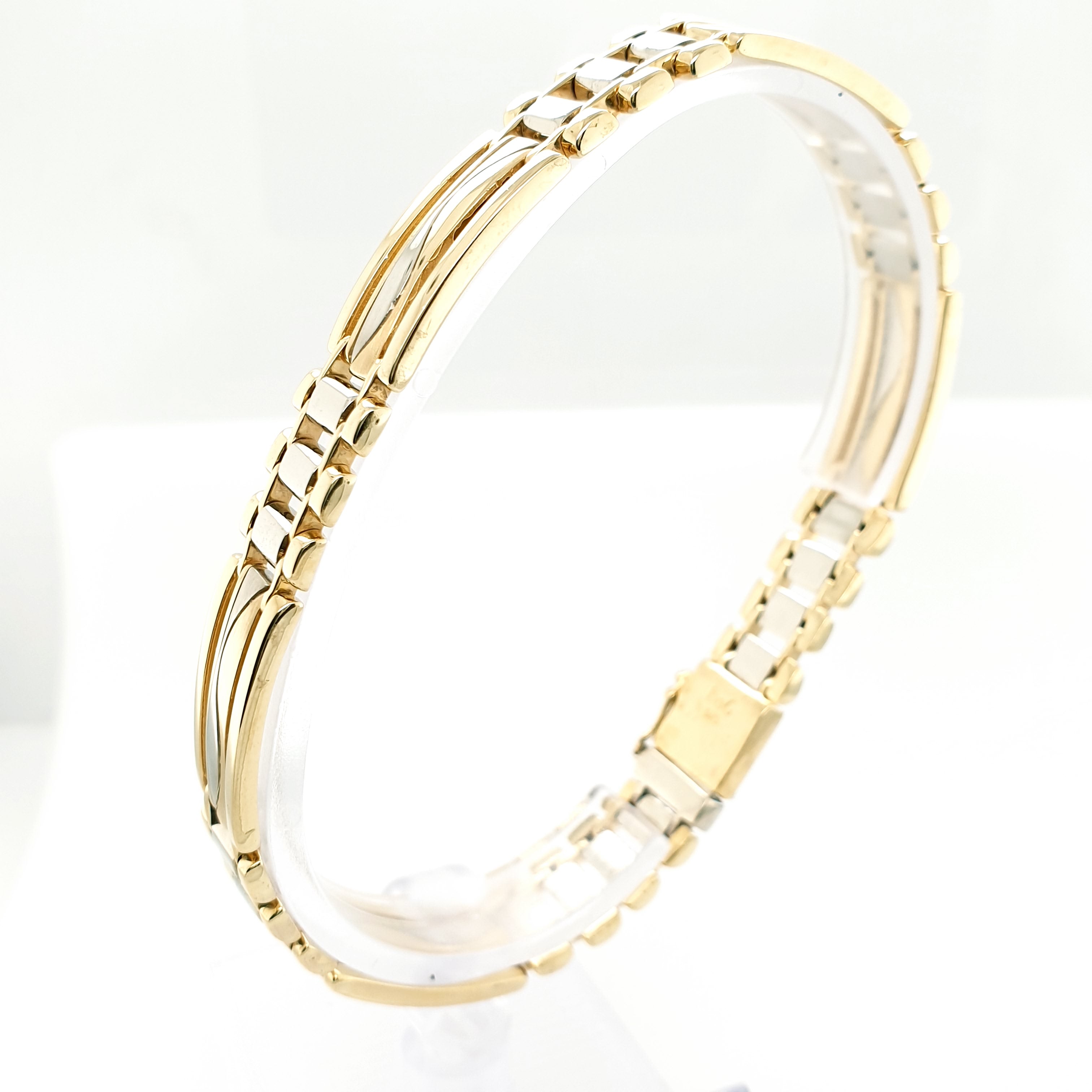 Armband 585 14kt Gold Bicolor L: 22,5 cm