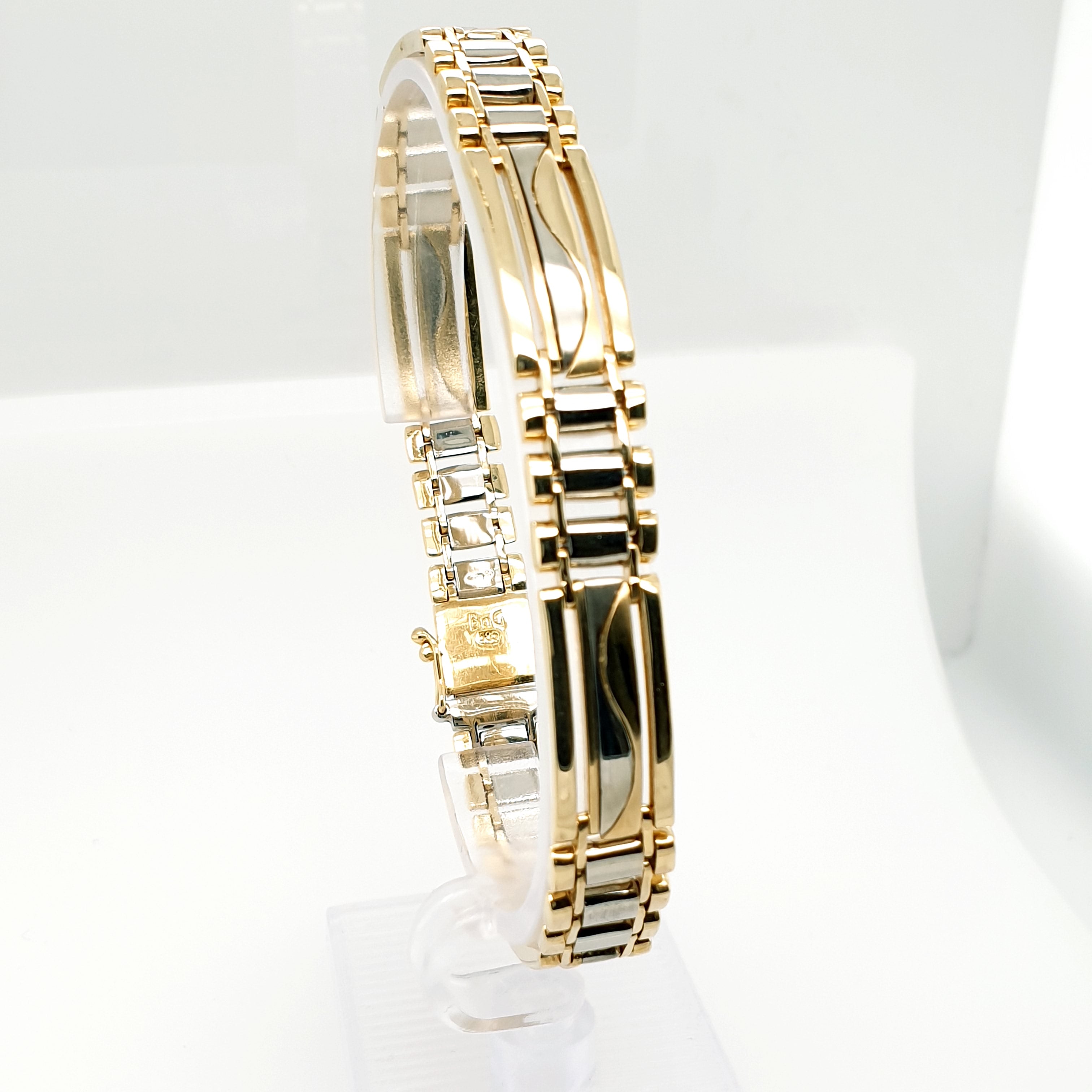 Armband 585 14kt Gold Bicolor L: 22,5 cm