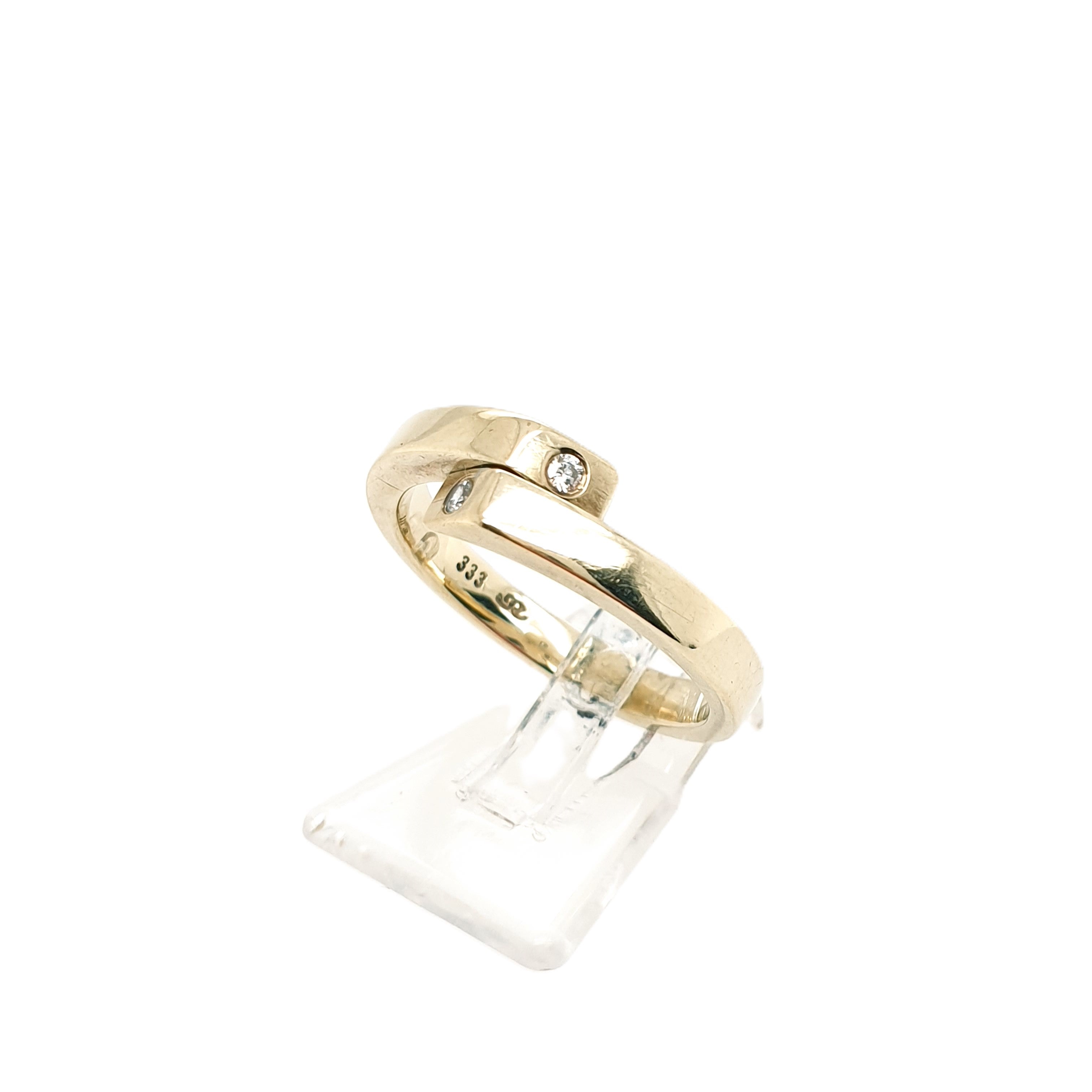 Ring Goldring Brillanten 333/8kt Gelbgold Gr.57