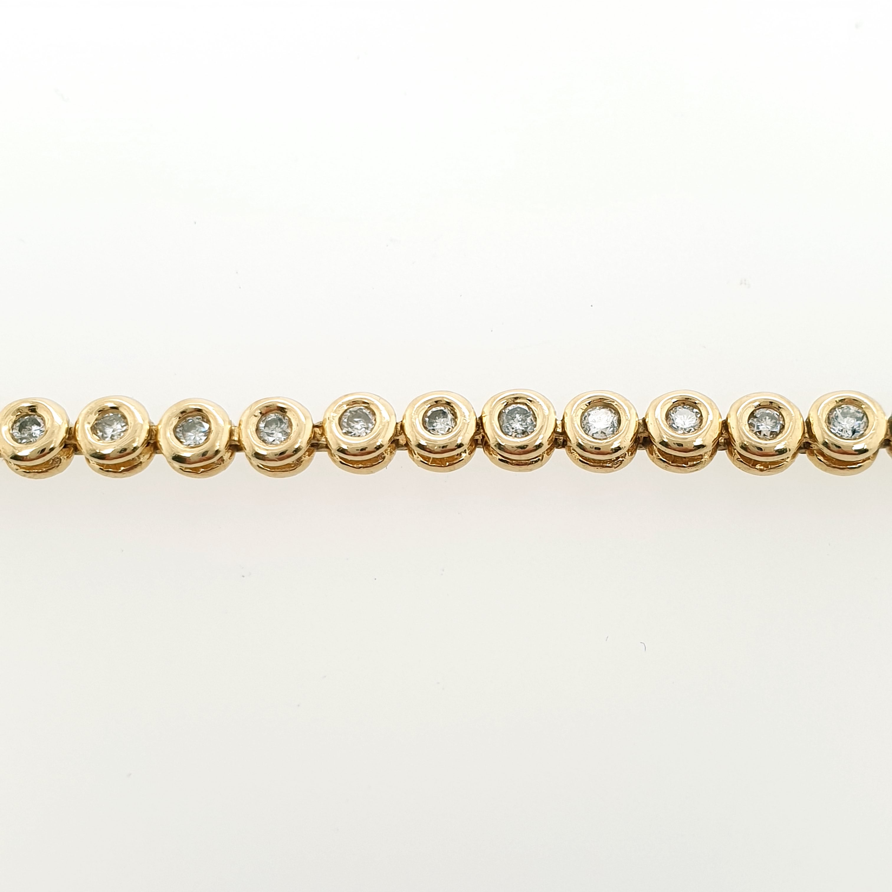 Tennisarmband Brillanten 585 Gelbgold 14kt L: 20cm
