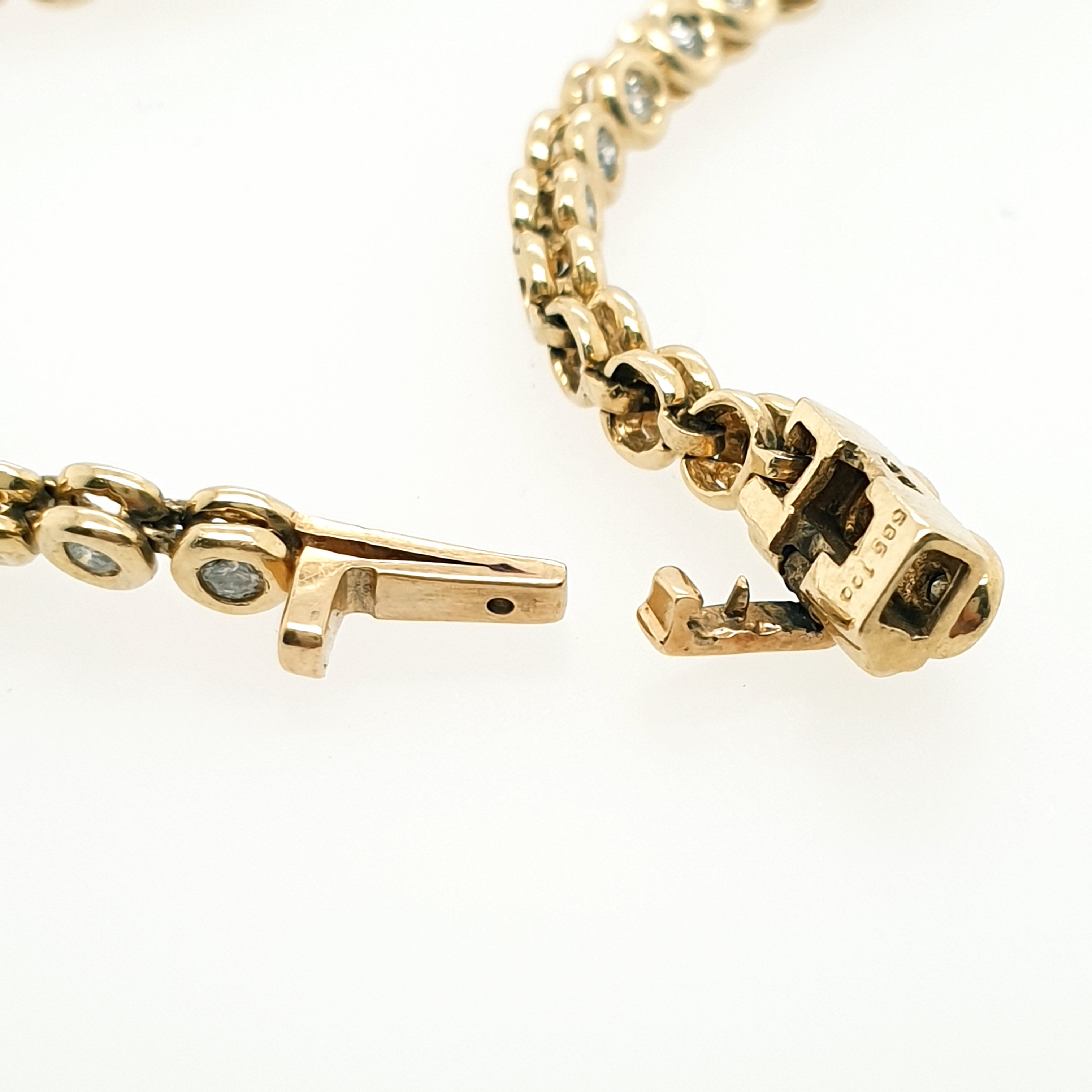 Tennisarmband Brillanten 585 Gelbgold 14kt L: 20cm