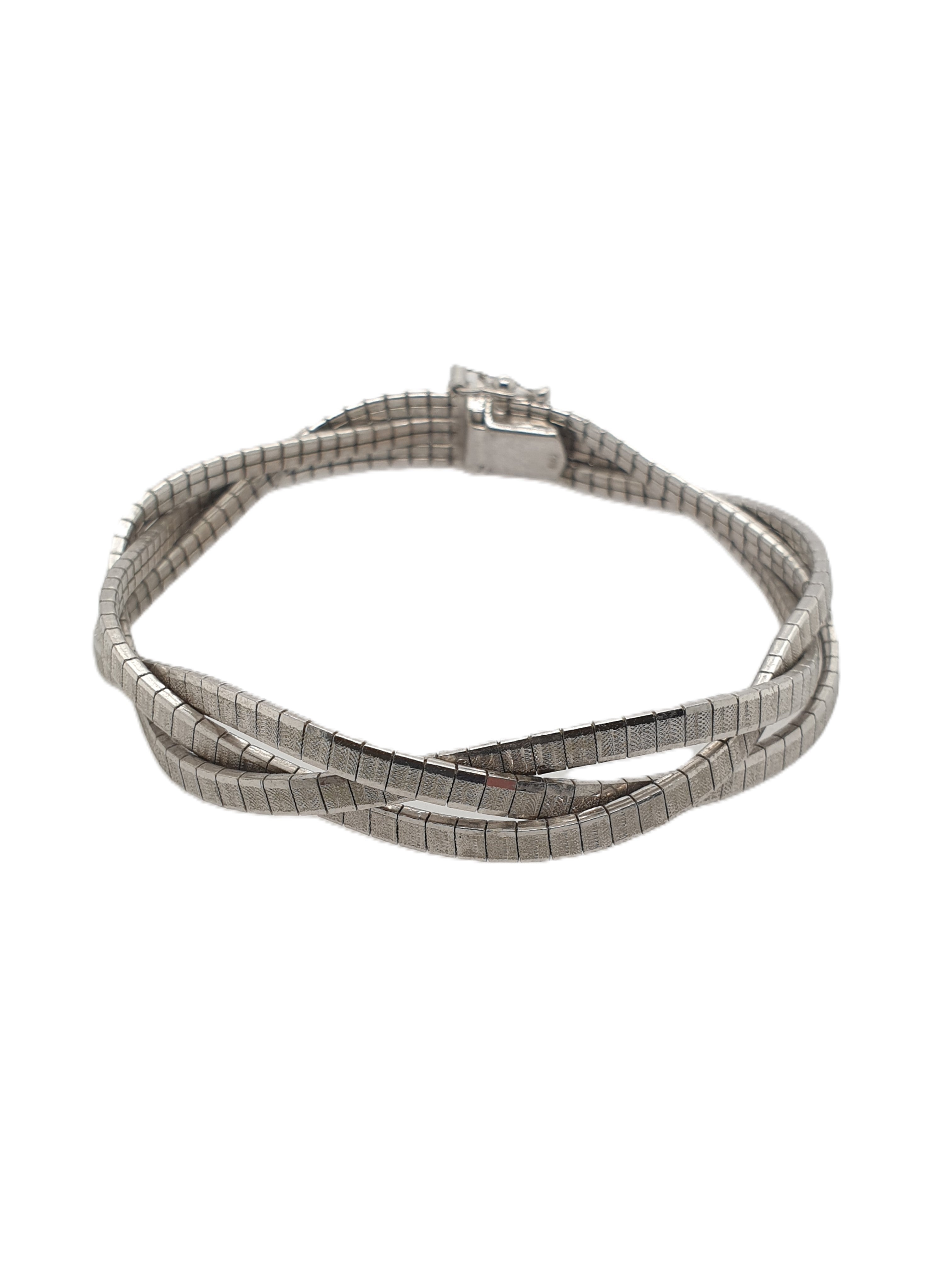 Sterling Silber Armband geflochten 19cm