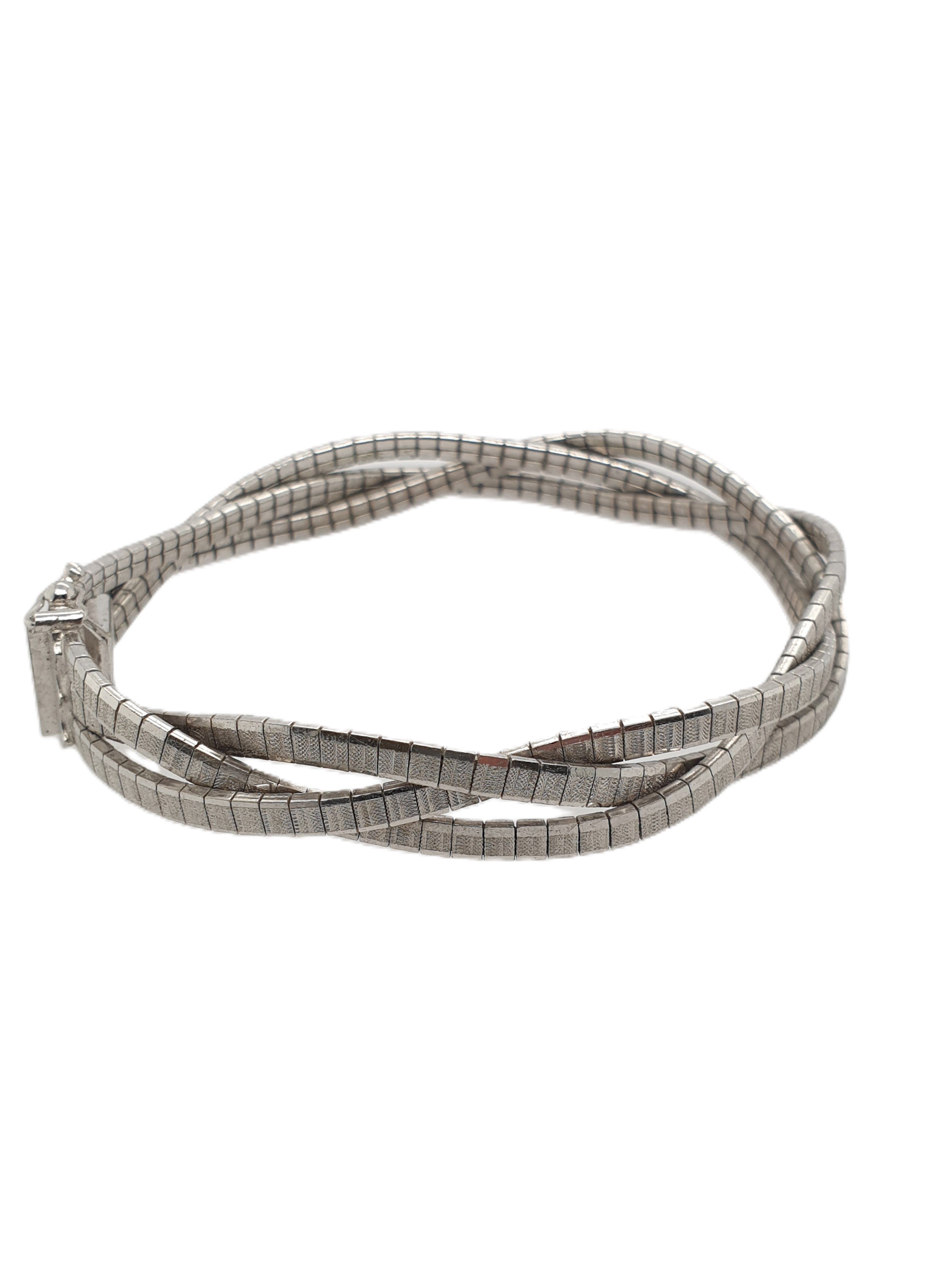 Sterling Silber Armband geflochten 19cm