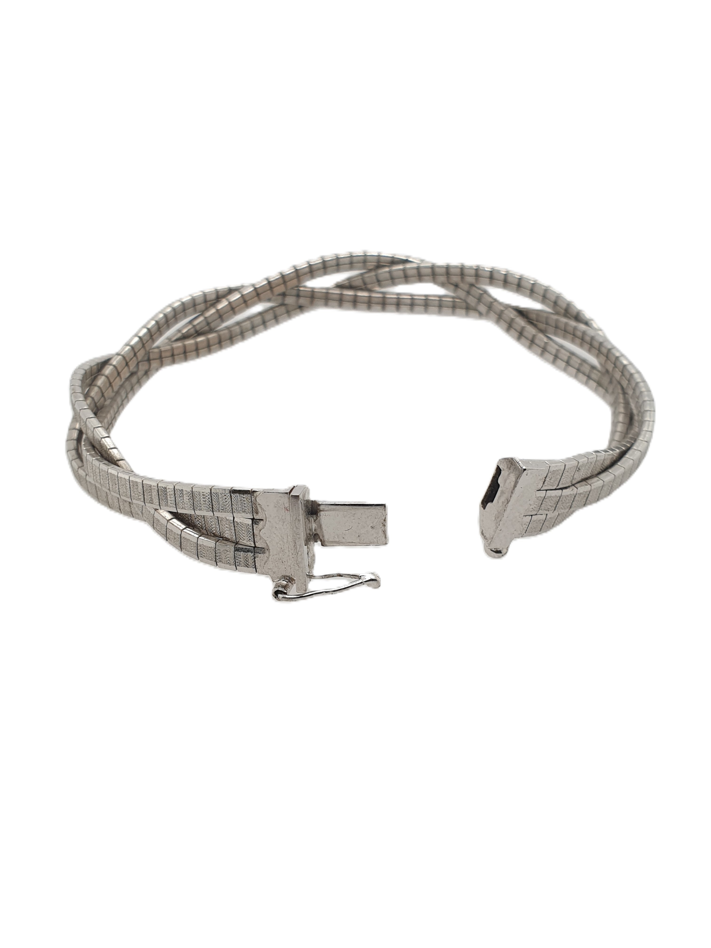 Sterling Silber Armband geflochten 19cm