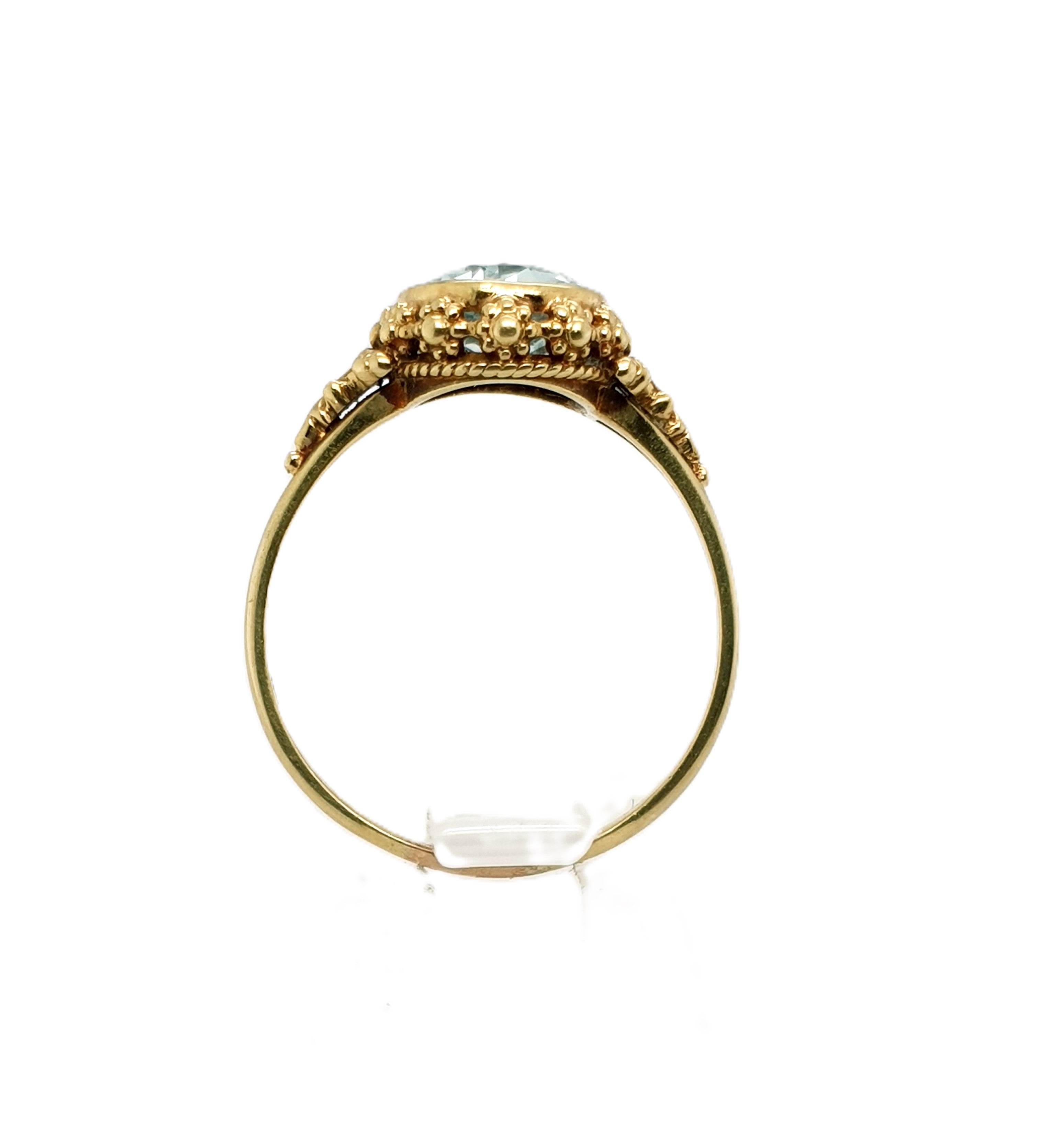 Gold Ring 585/14kt Gr.62 mit Topas