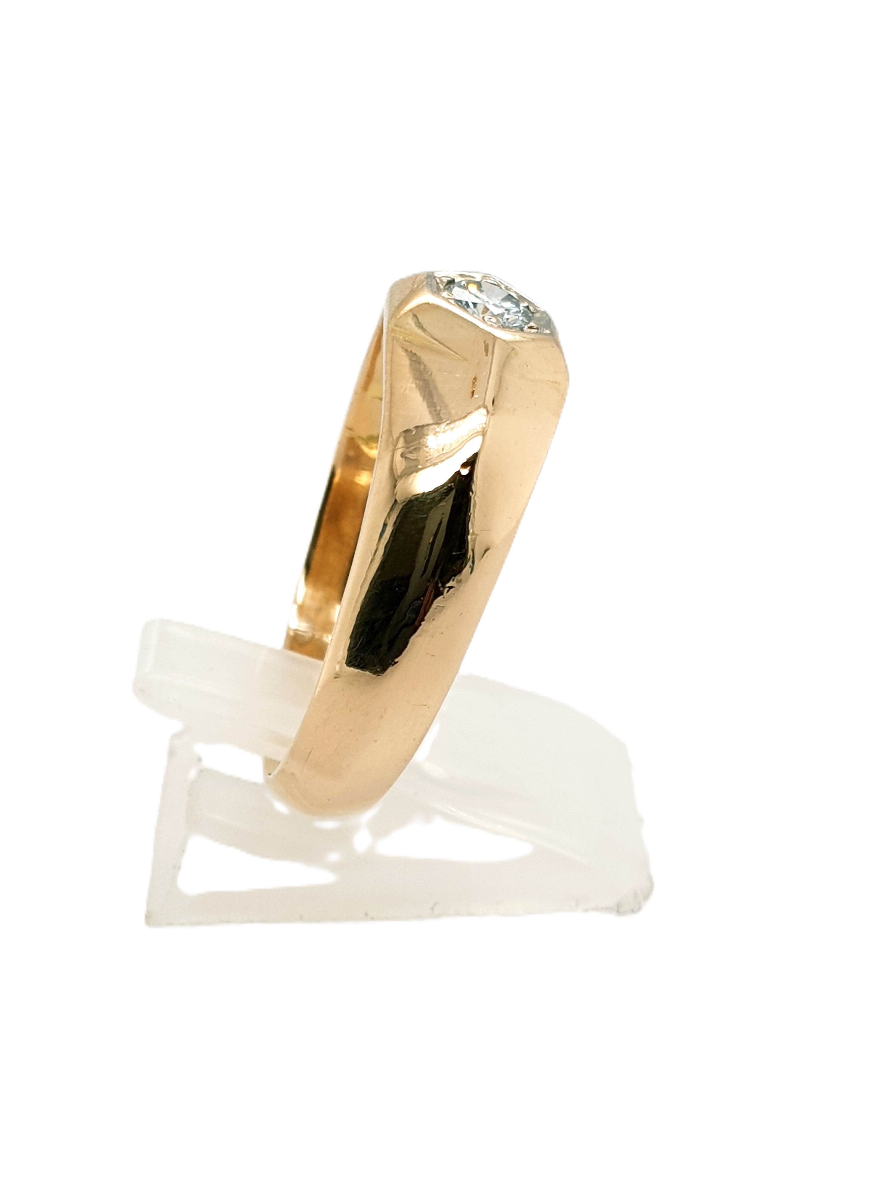 Gold Ring 750/18kt mit 0,20ct Brillant Gr.69