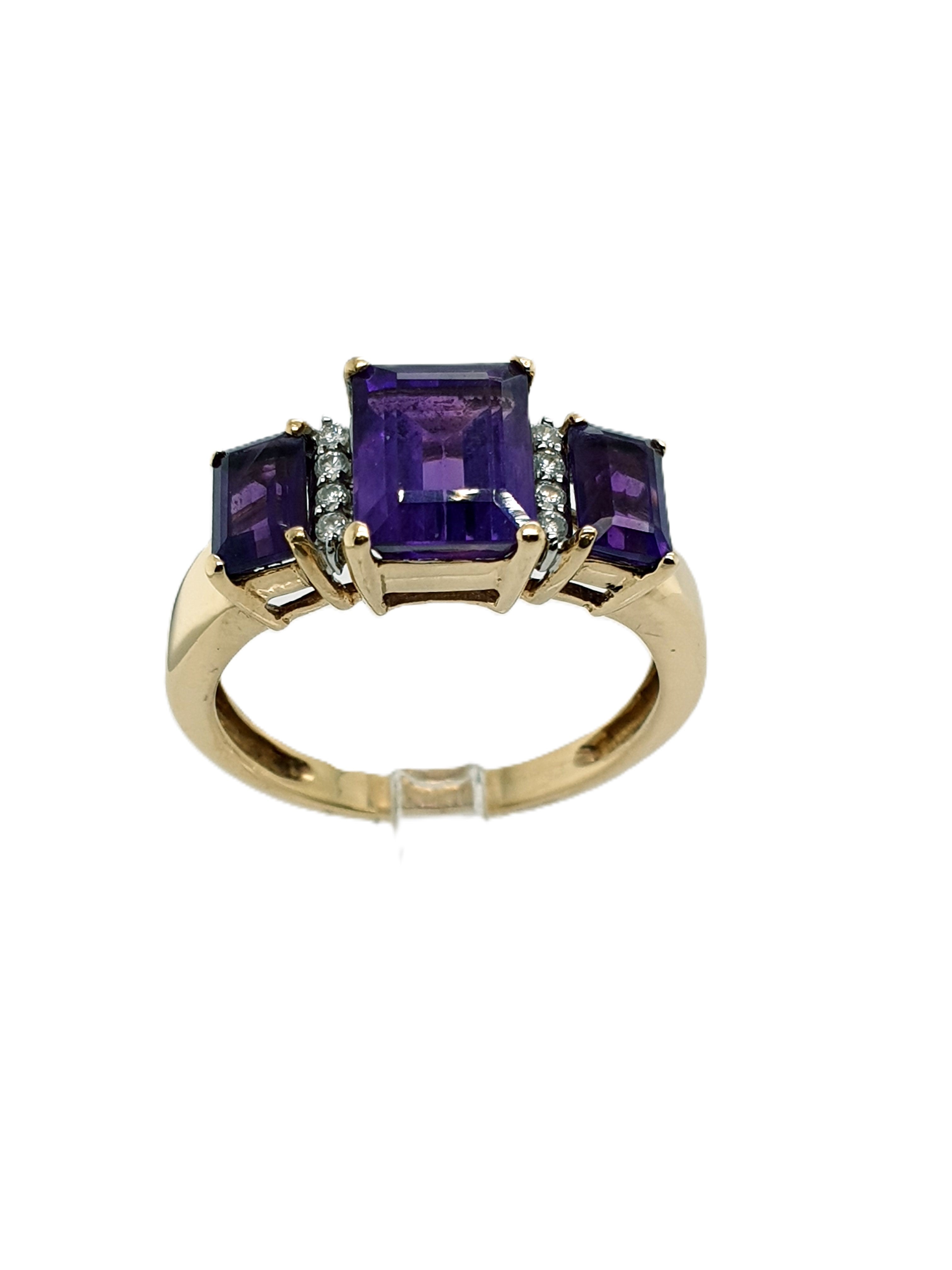 Gold Ring 375/9kt mit Brillanten Gr.60