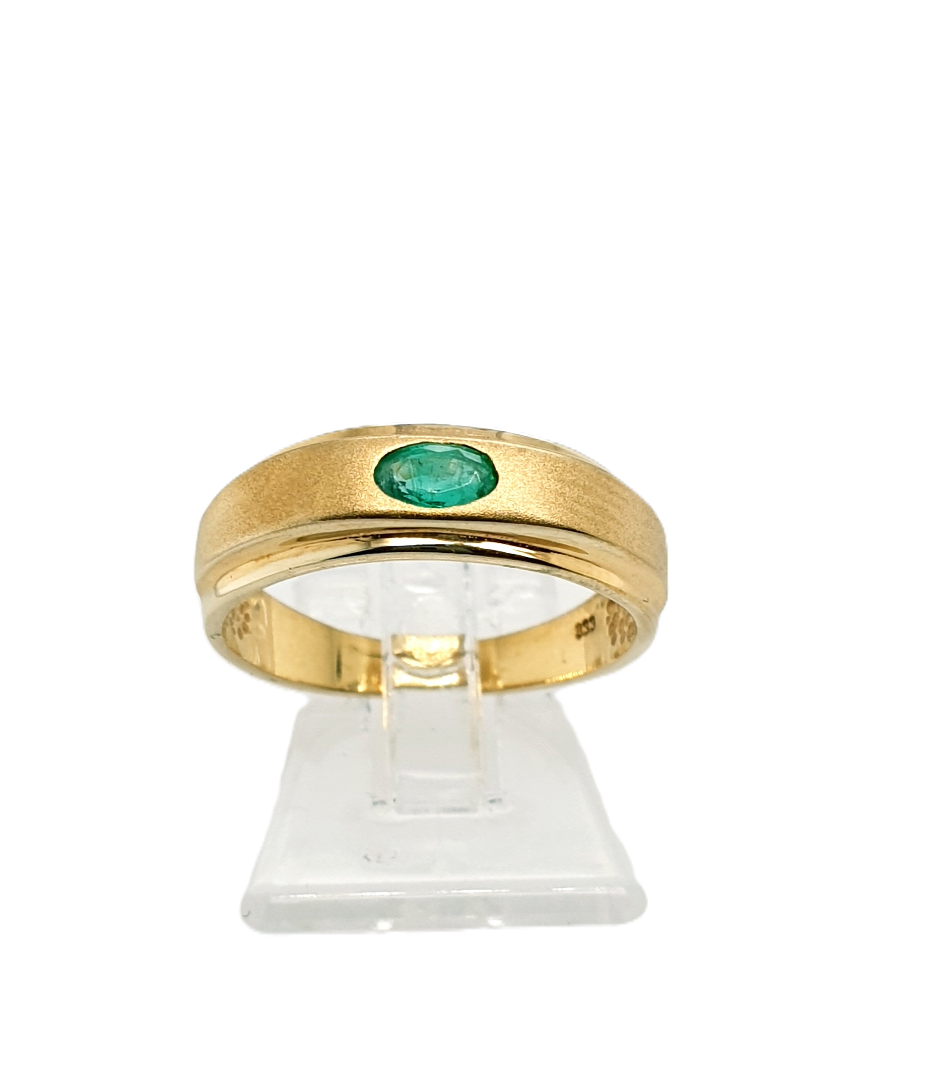 Gold Ring 333/8kt Gr.54 mit Schmuckstein Grün