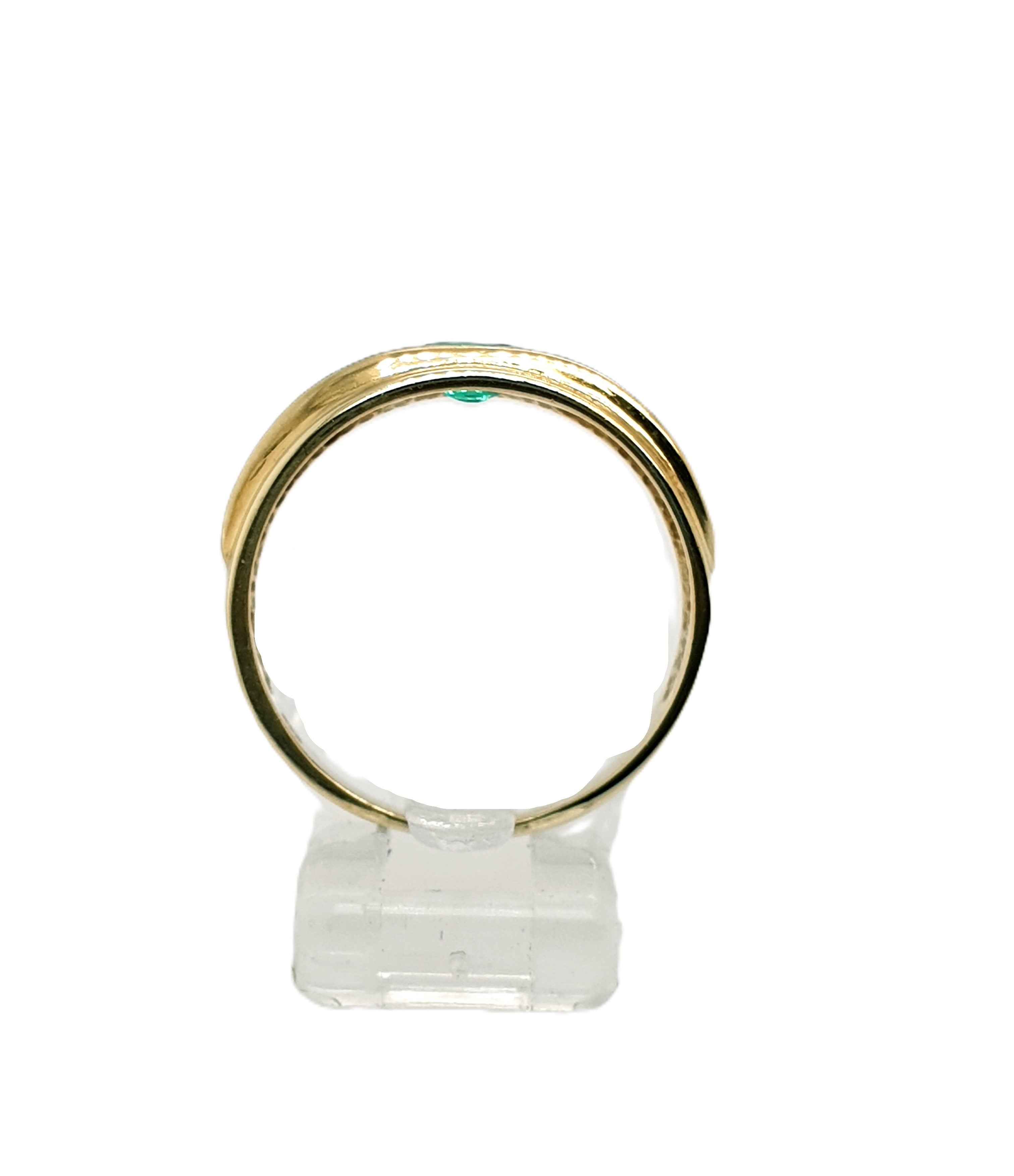 Gold Ring 333/8kt Gr.54 mit Schmuckstein Grün