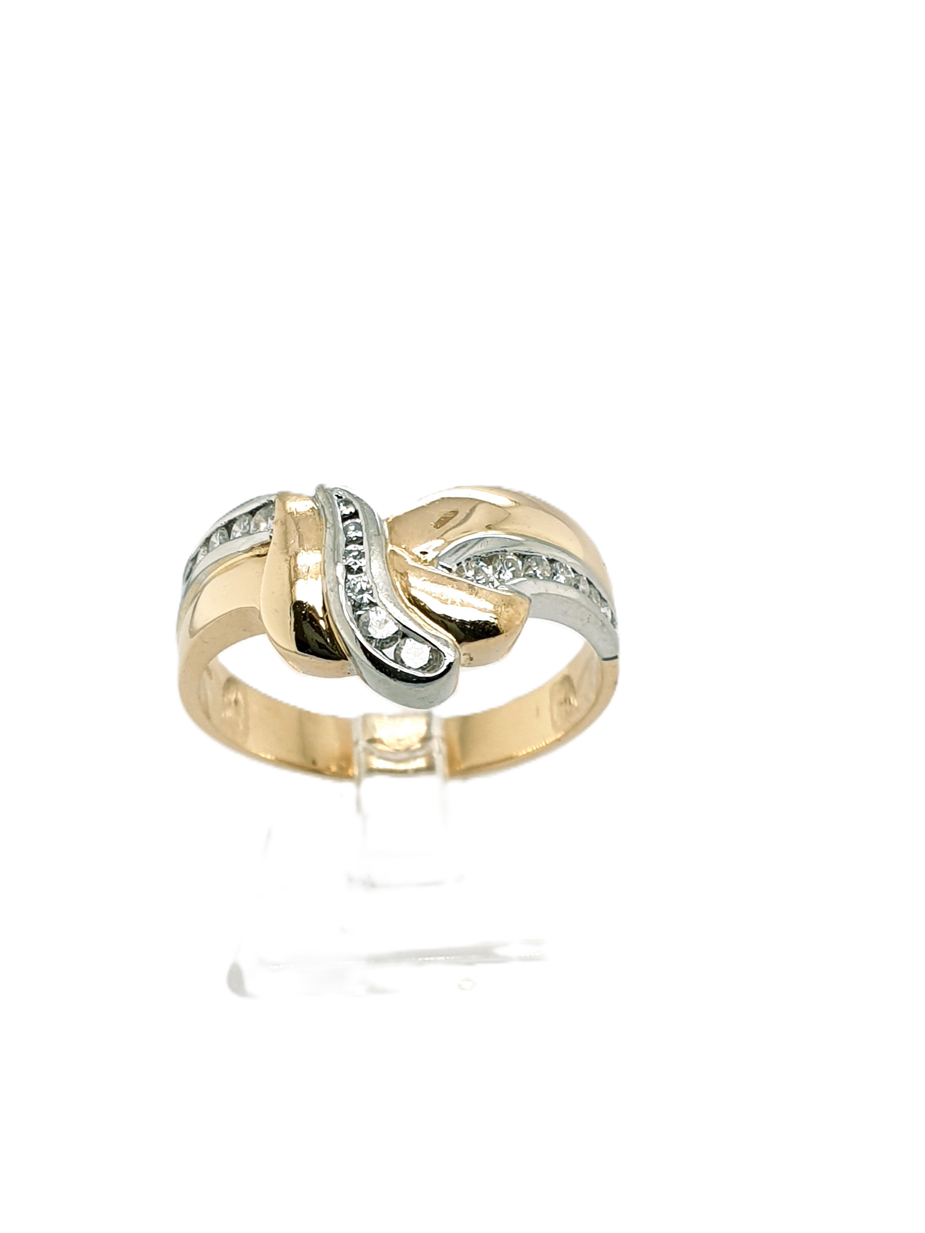 Gold Ring 585/14kt mit Brillanten Gr.56