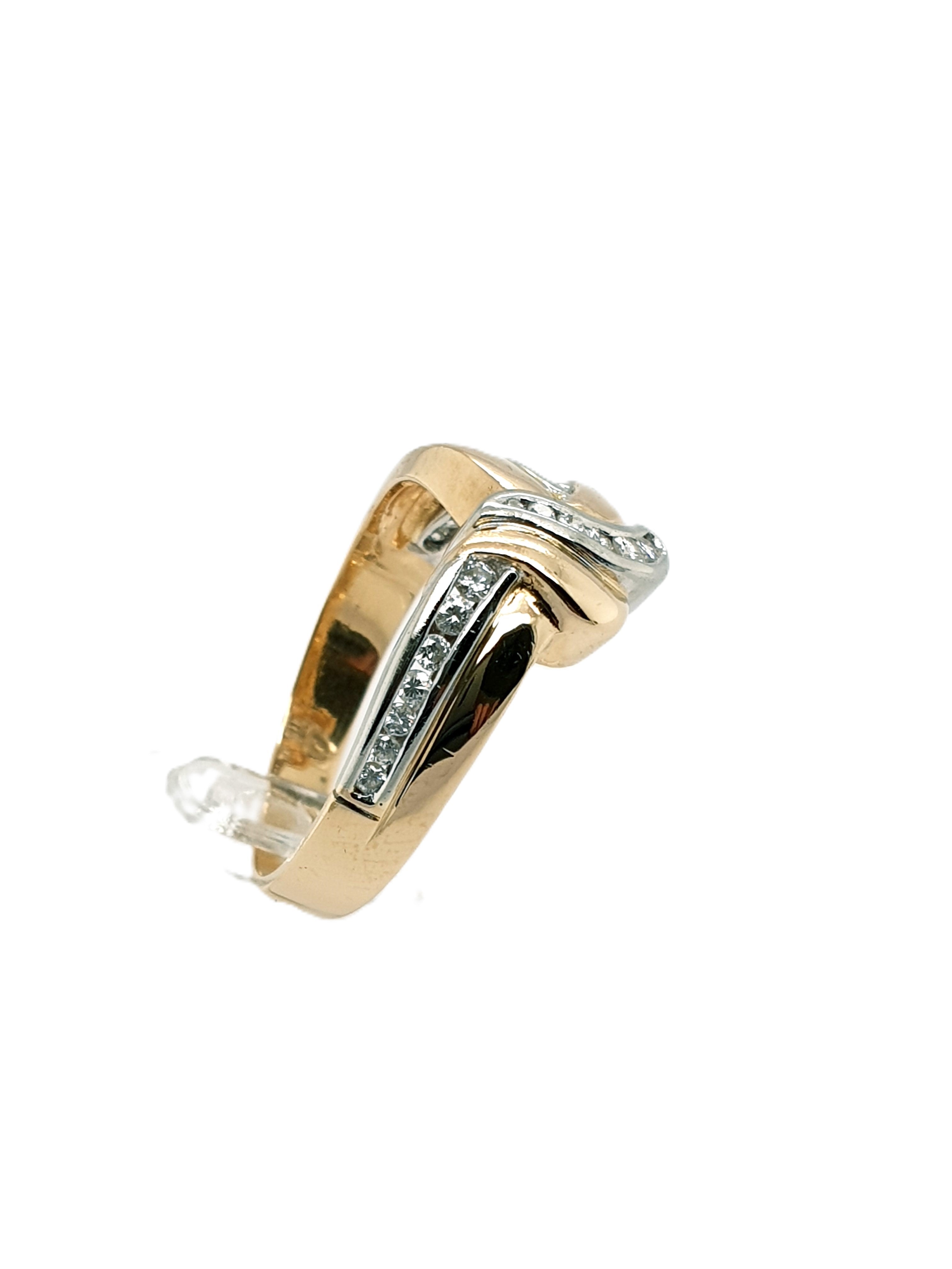 Gold Ring 585/14kt mit Brillanten Gr.56