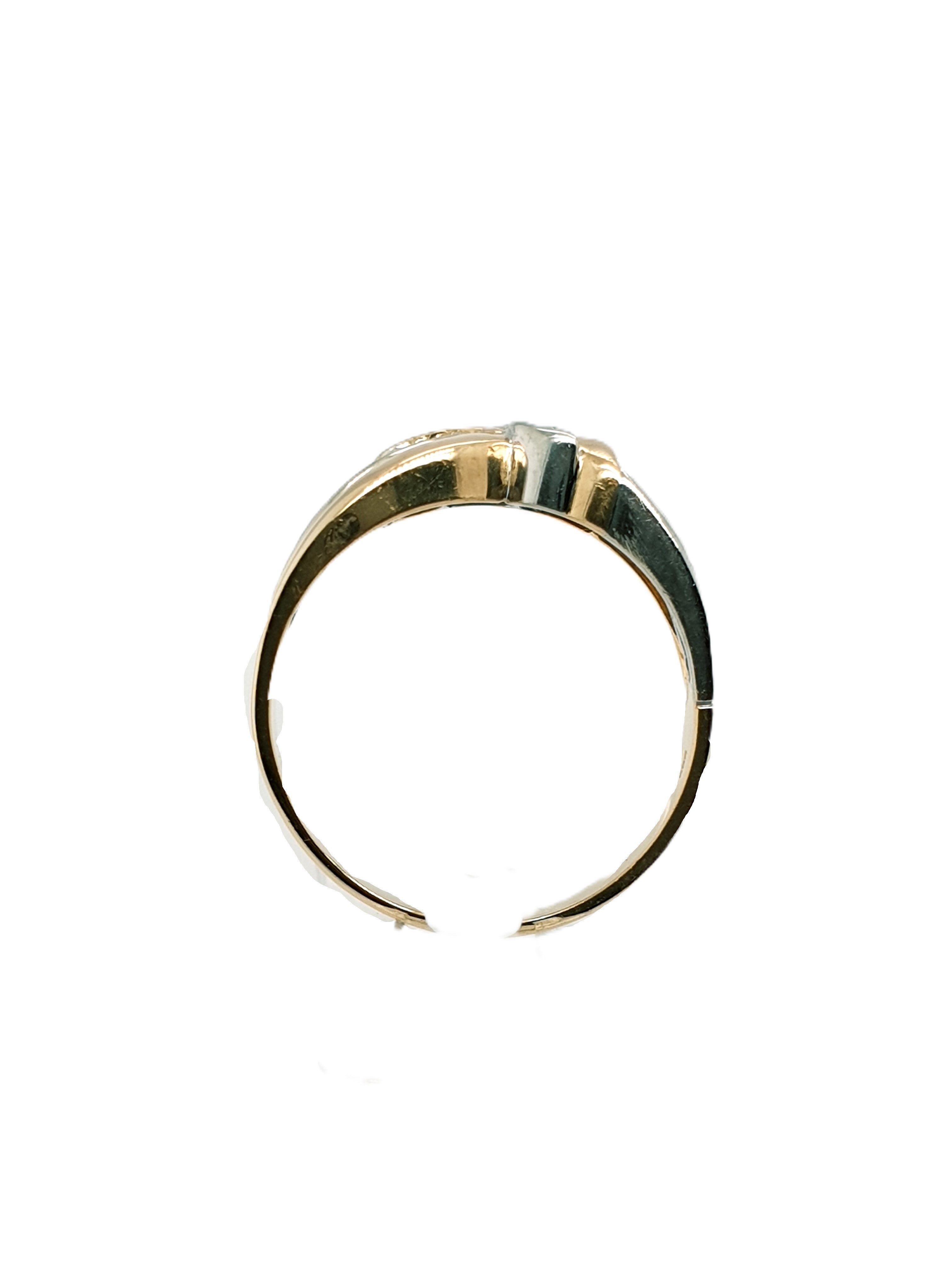 Gold Ring 585/14kt mit Brillanten Gr.56