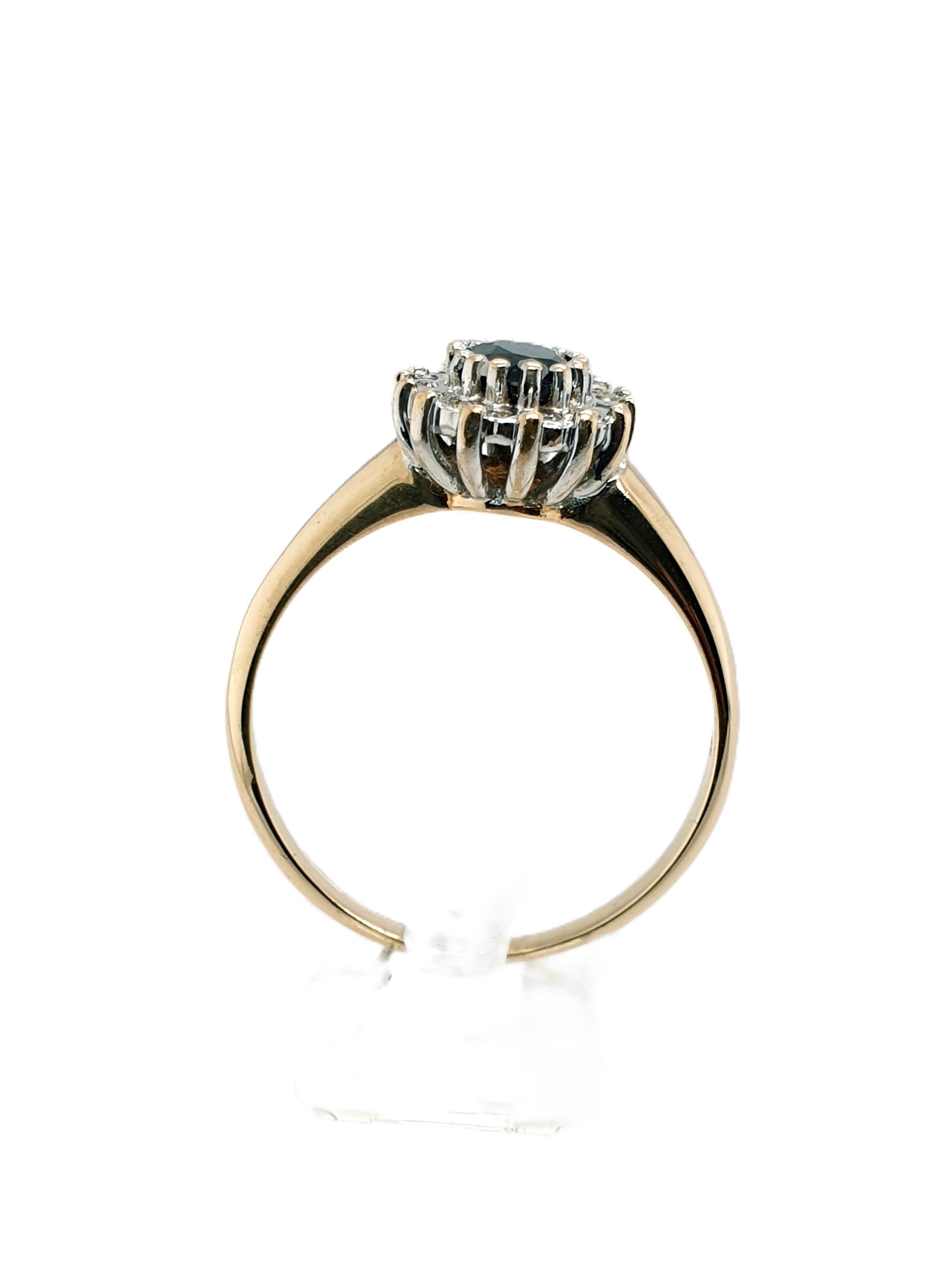 Gold Ring 585/14kt Gr.60 mit Brillanten