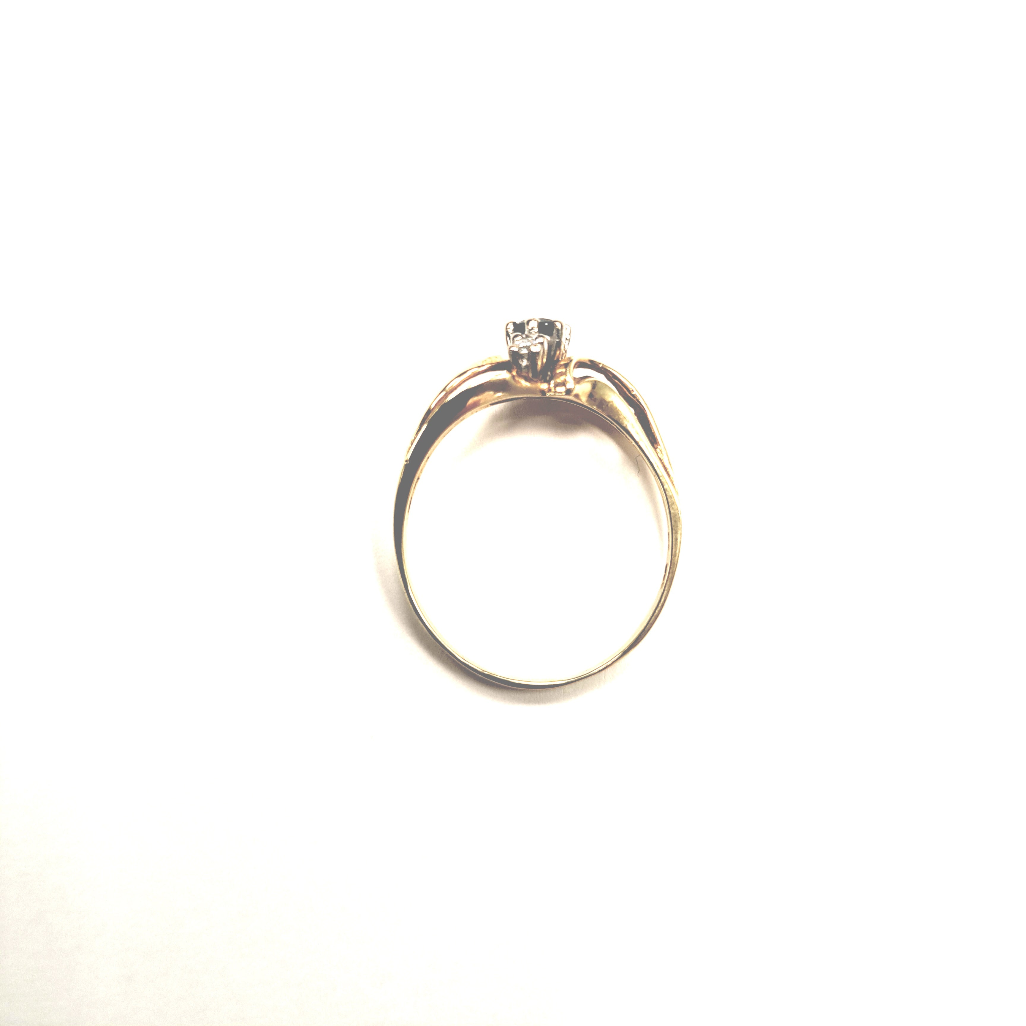 Ring Gelb-/ Weißgold 585 Brillanten Saphir Gr.63