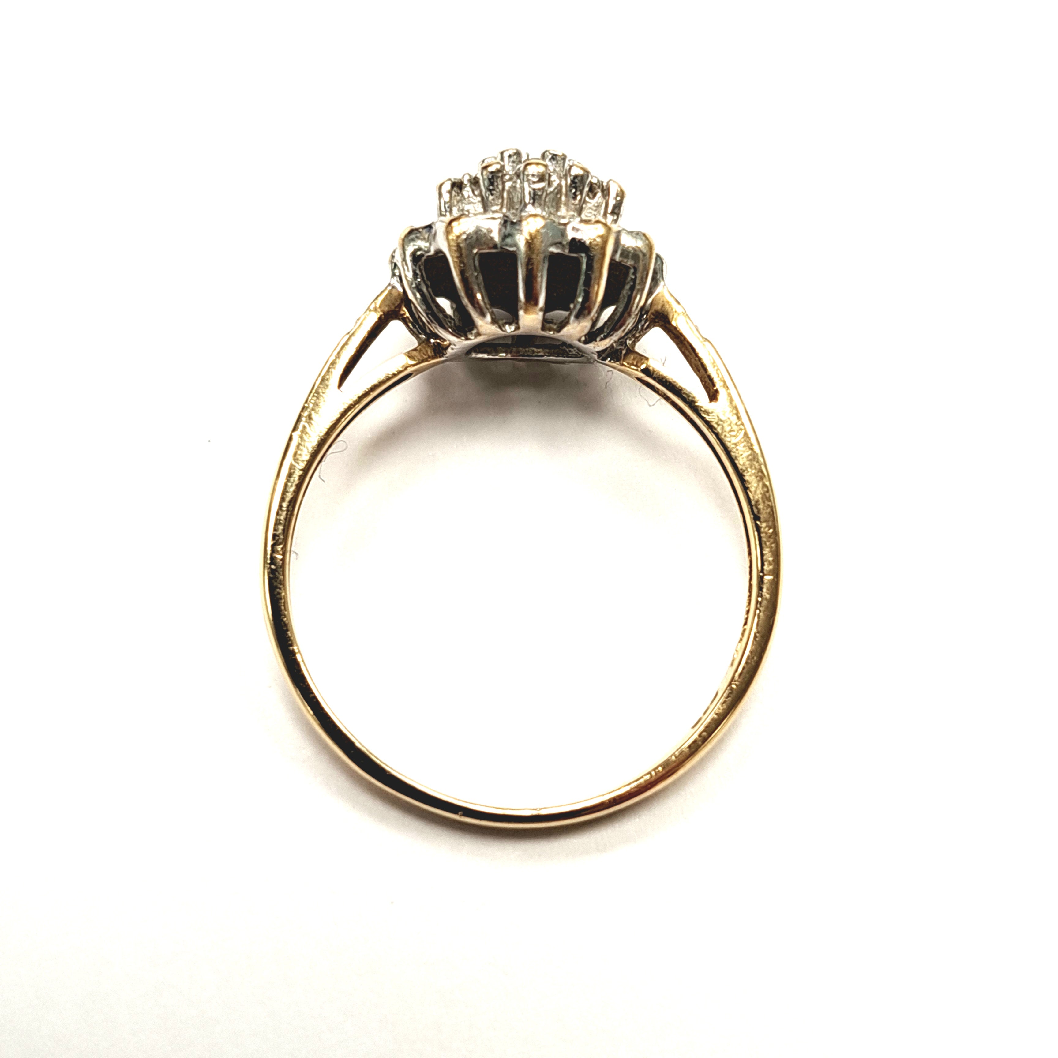 Ring Gelbweißgold 585 / 14kt mit 20 Diamanten Gr.59/60