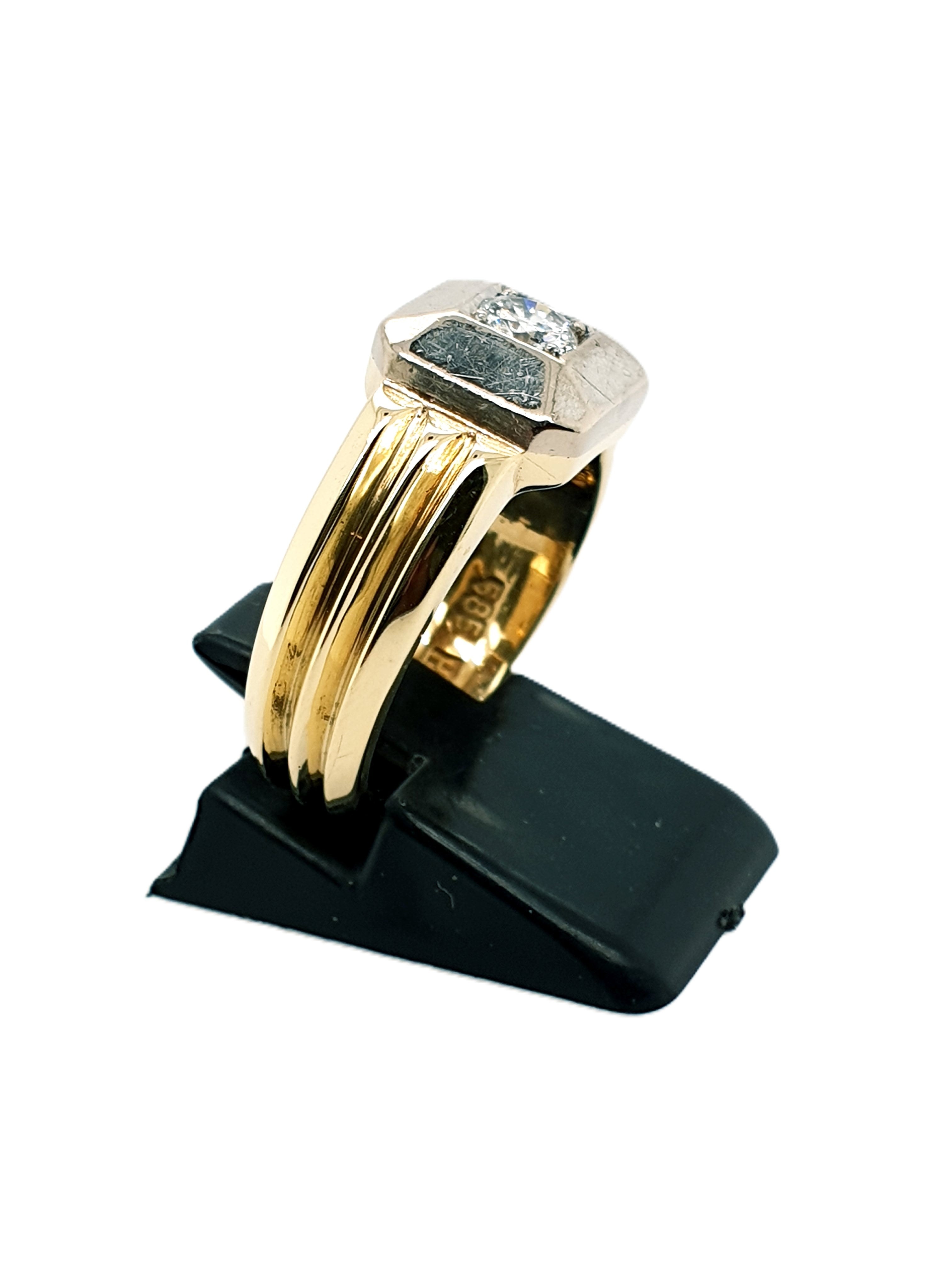 Brillant Gold Ring 585/14kt Gr.57 ca. 0,25ct Brillant