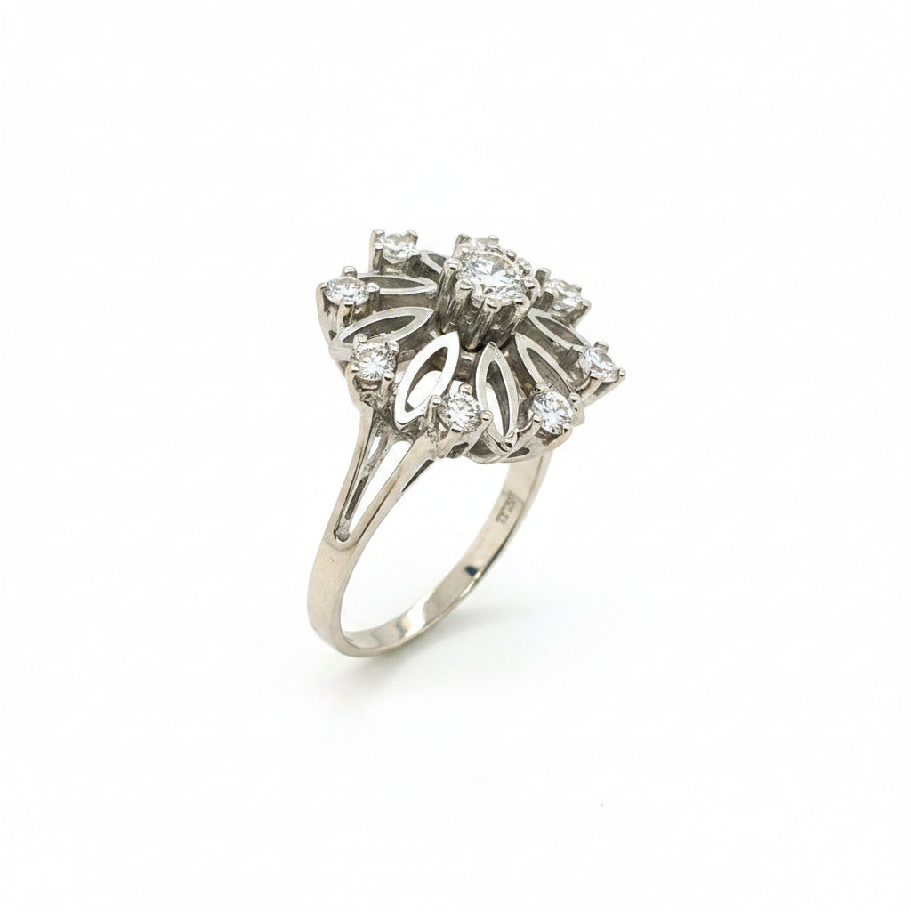 Weißgold Brillant Ring 585/14kt Gr.56