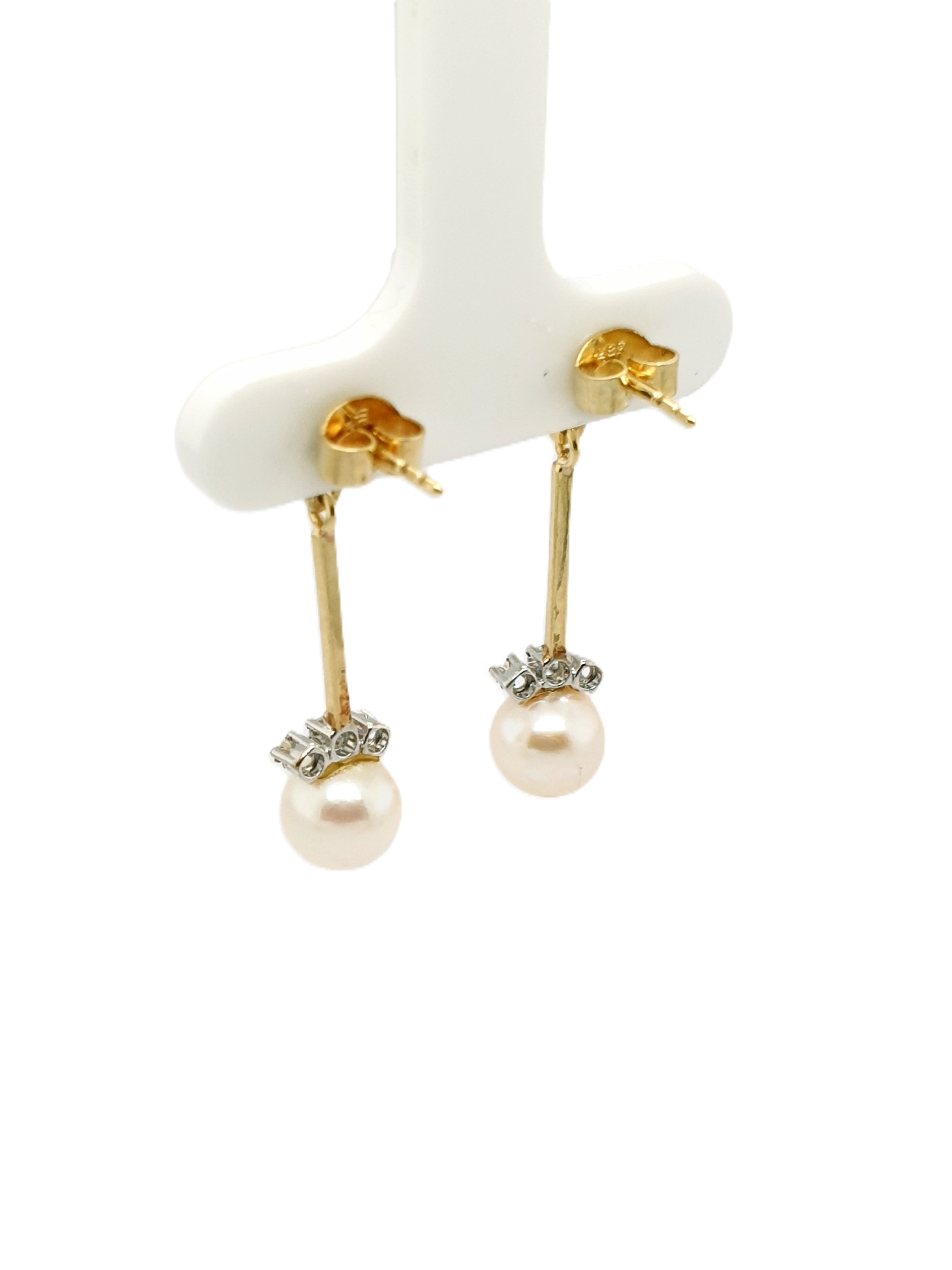 Perlen Ohrringe 585/14kt Gold