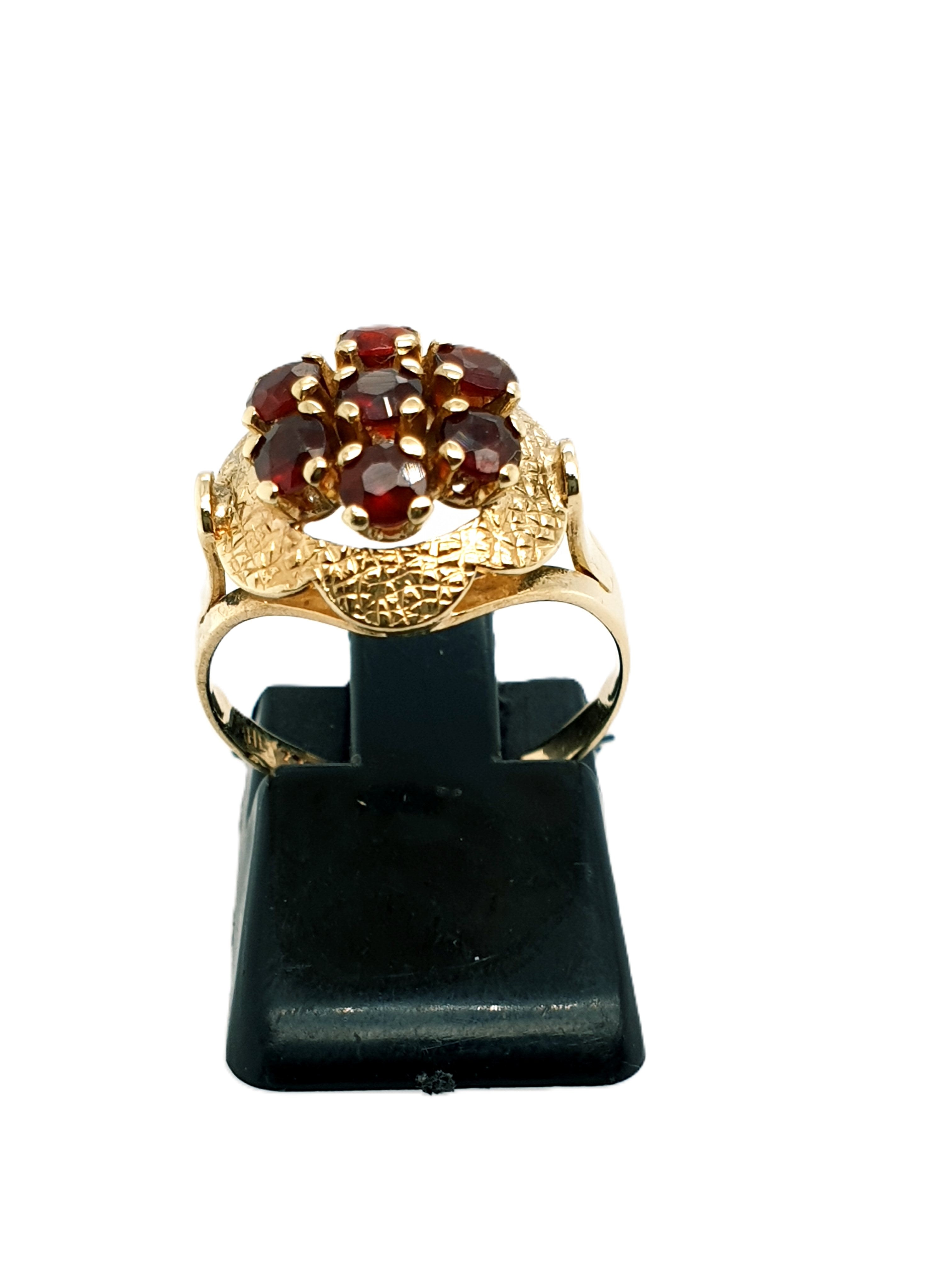 Gold Ring 333/8kt Gr.52 mit Granat