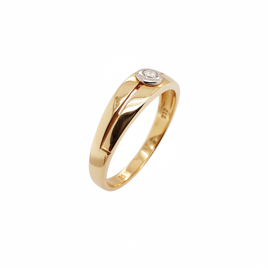 Gold Ring 585/14kt mit Brillant Gr.55