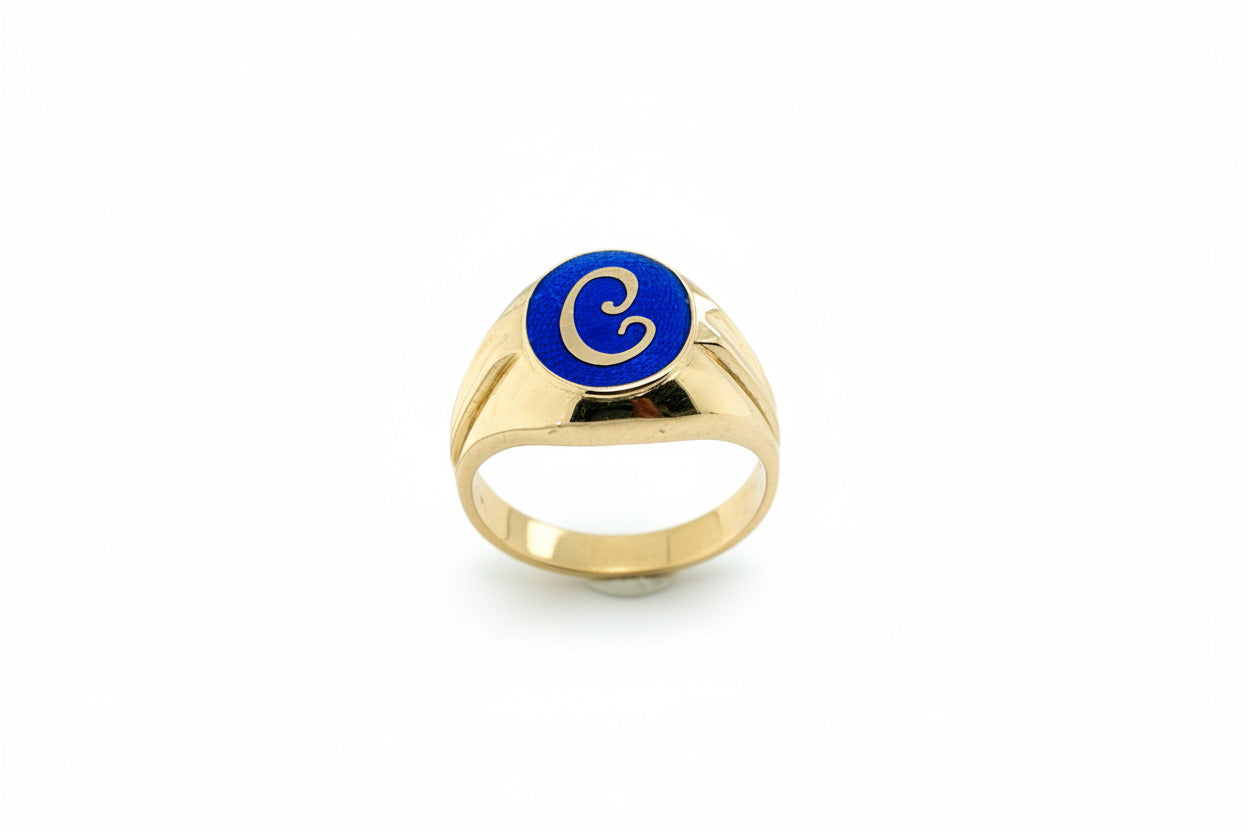 Goldring 585/14k Gr.59 mit ''C''