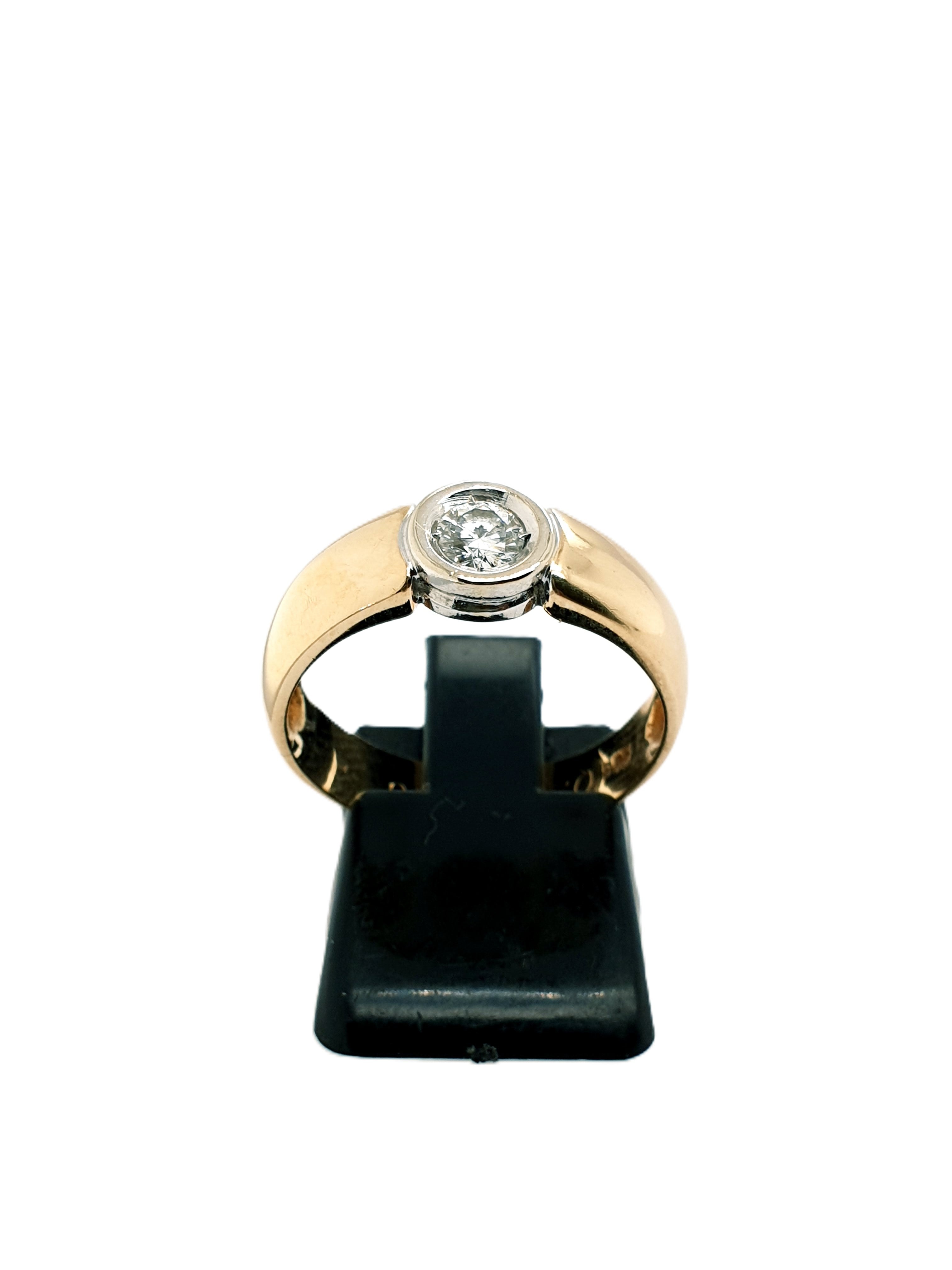 Brillantring 585/14kt Gr.58 mit ca. 0,25ct Brillant