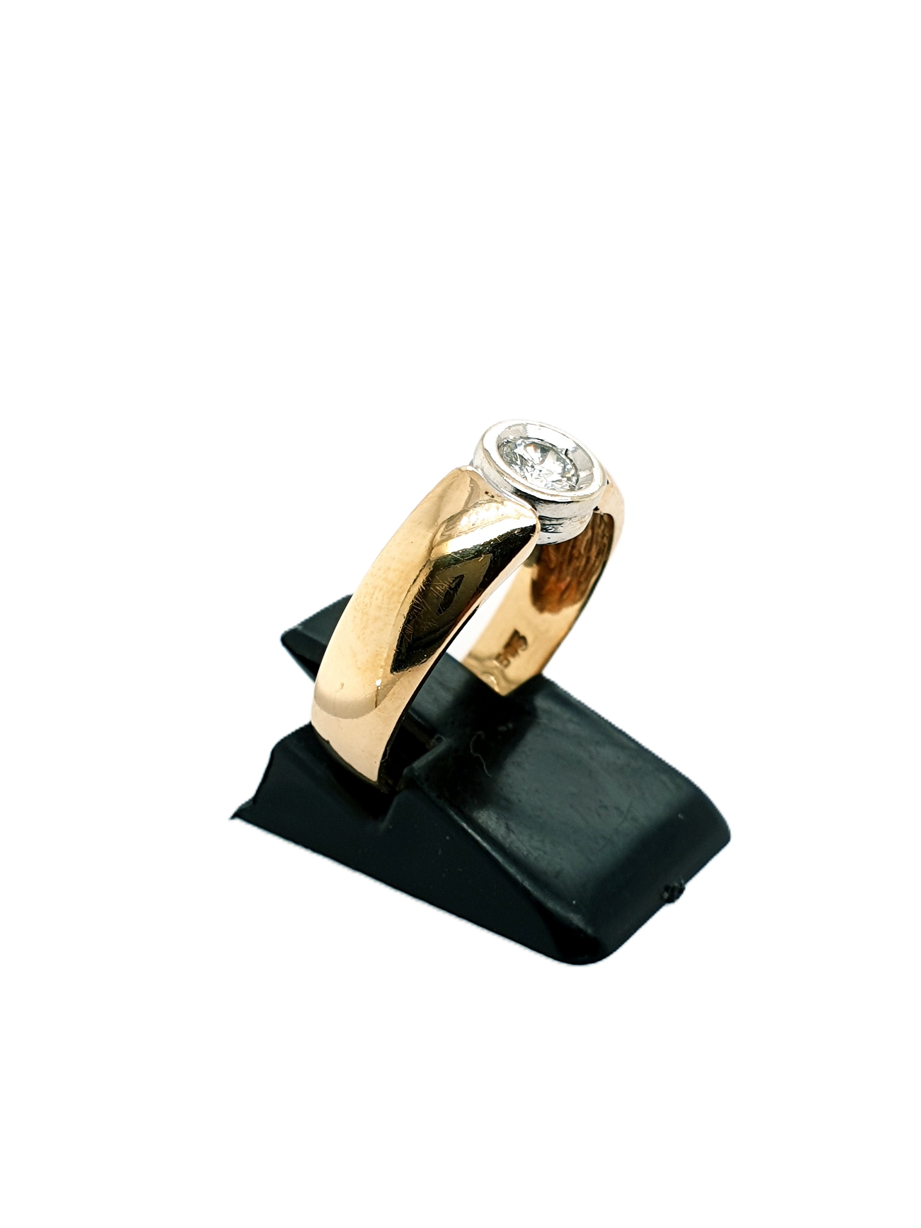 Brillantring 585/14kt Gr.58 mit ca. 0,25ct Brillant