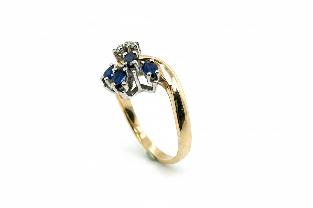 Brillant Saphir Goldring 585/14kt Gr.57