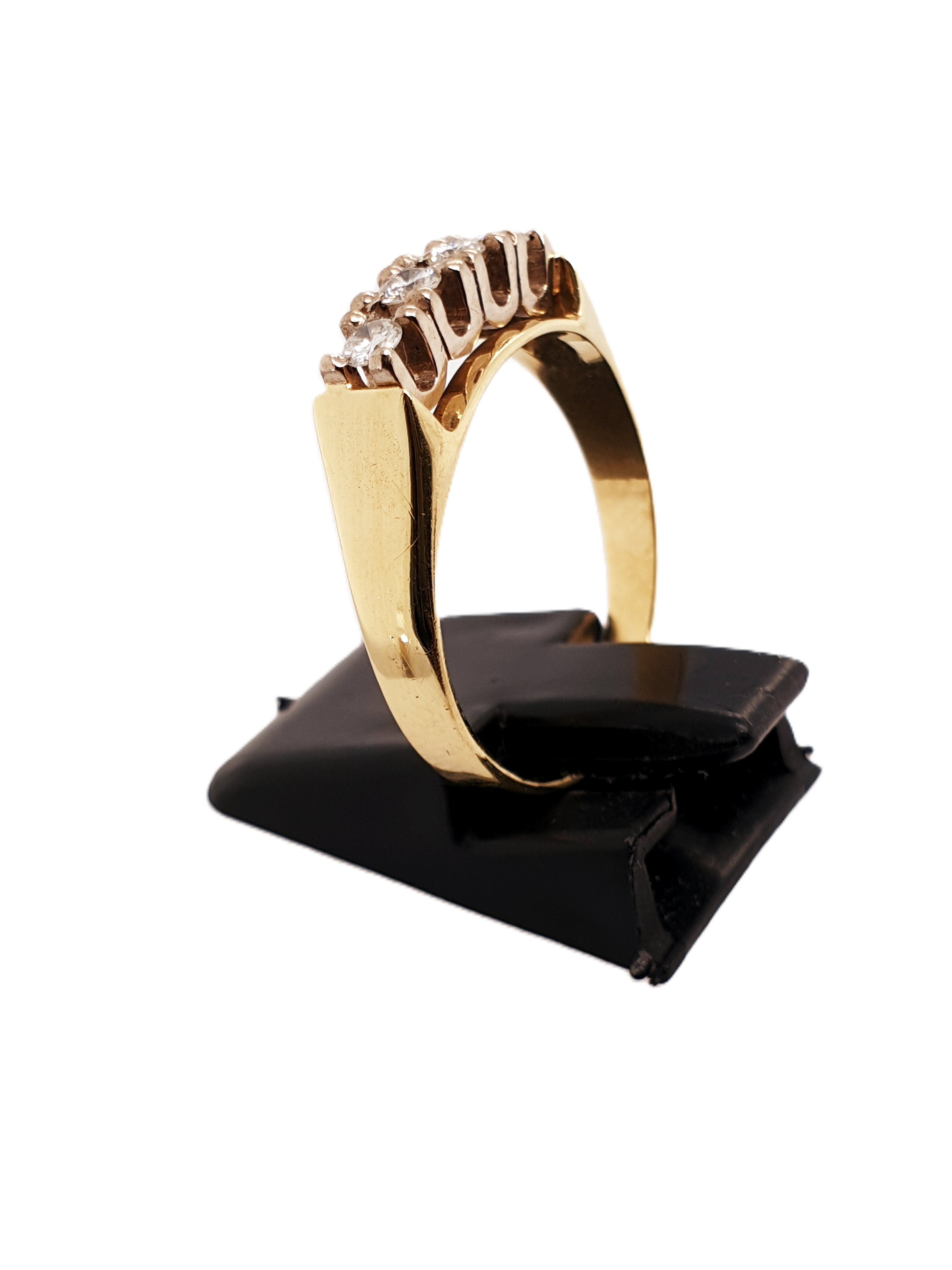 Brillantring Gelbgold + Weißgold Gr.58