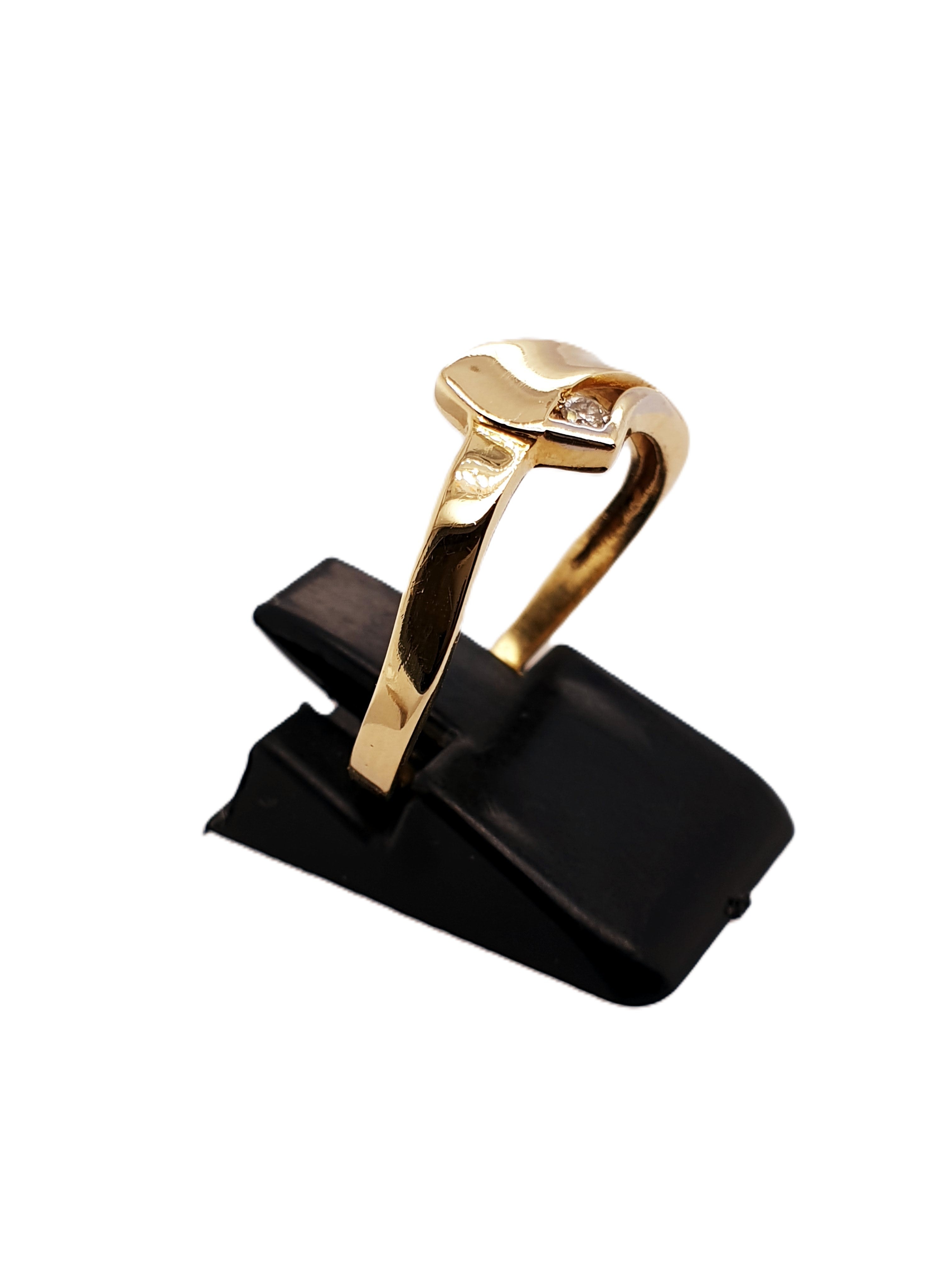 Goldring 585/14kt Gr.59 mit Brillant ca. 0,05ct