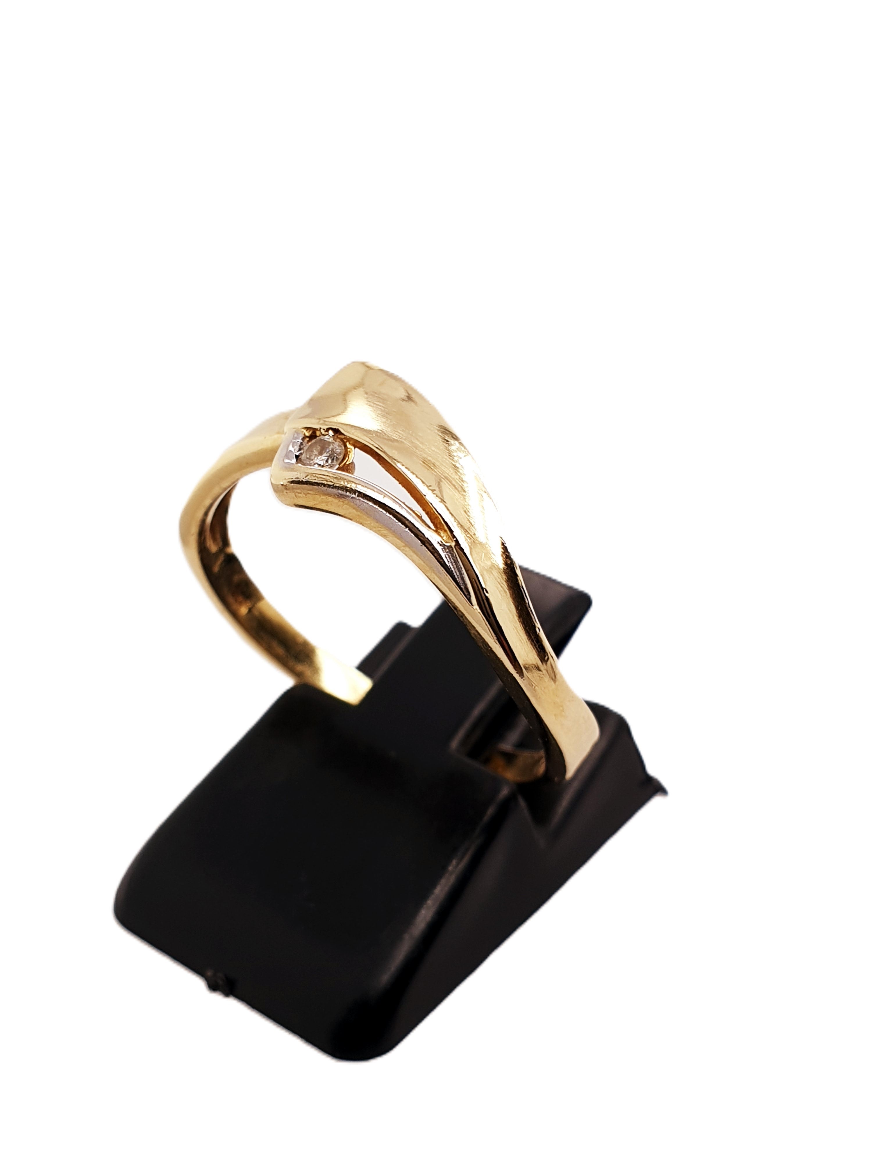 Goldring 585/14kt Gr.59 mit Brillant ca. 0,05ct